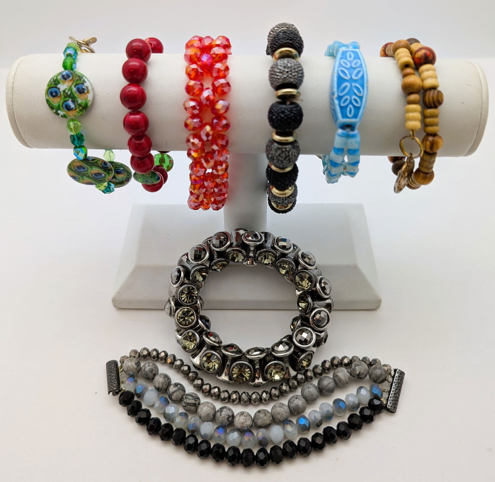 Lot of 8 Ladies Costume Bracelets - Various Colors! (1 of 2)