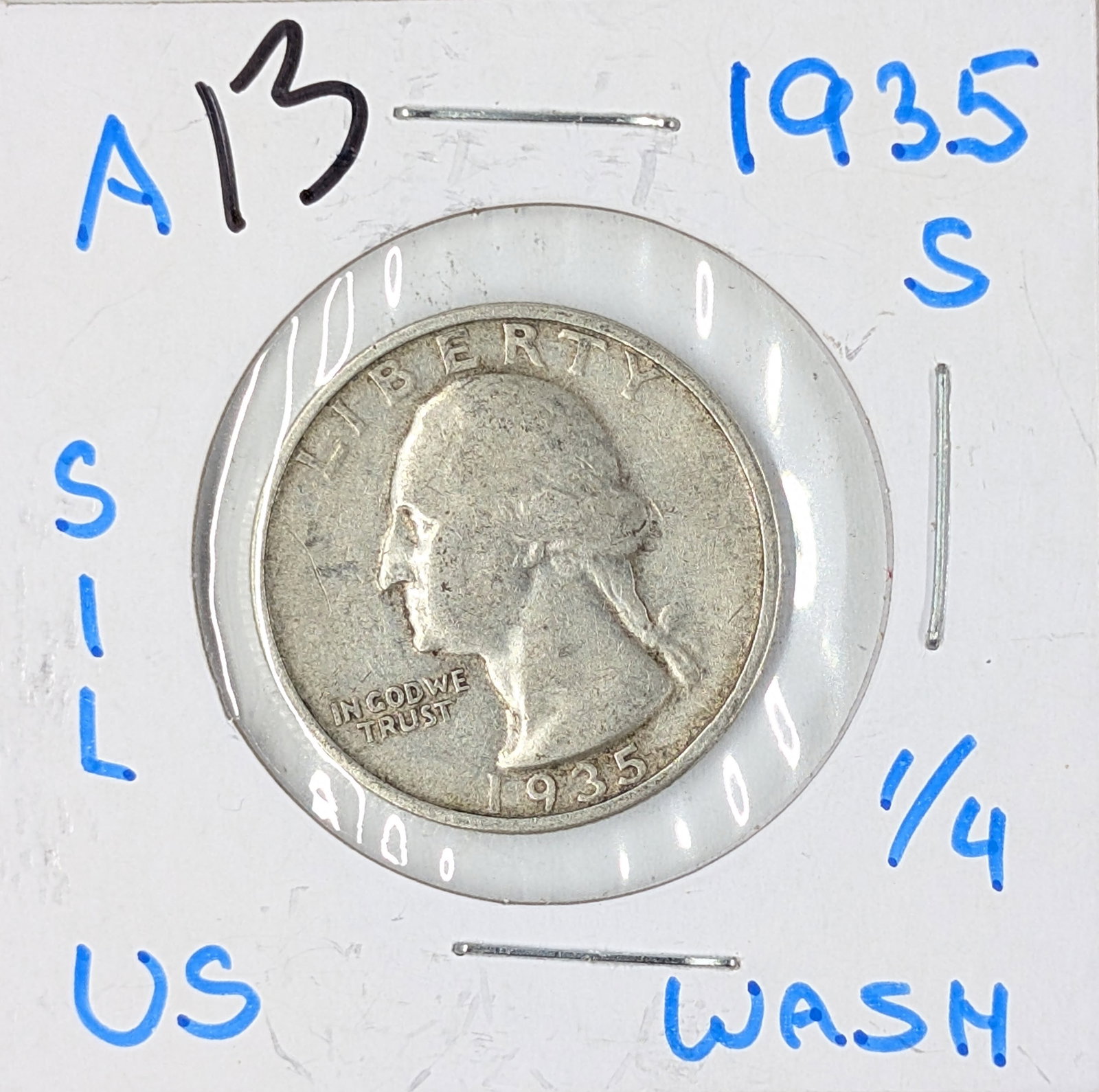 1935-S Silver Washington Quarter: Silver
