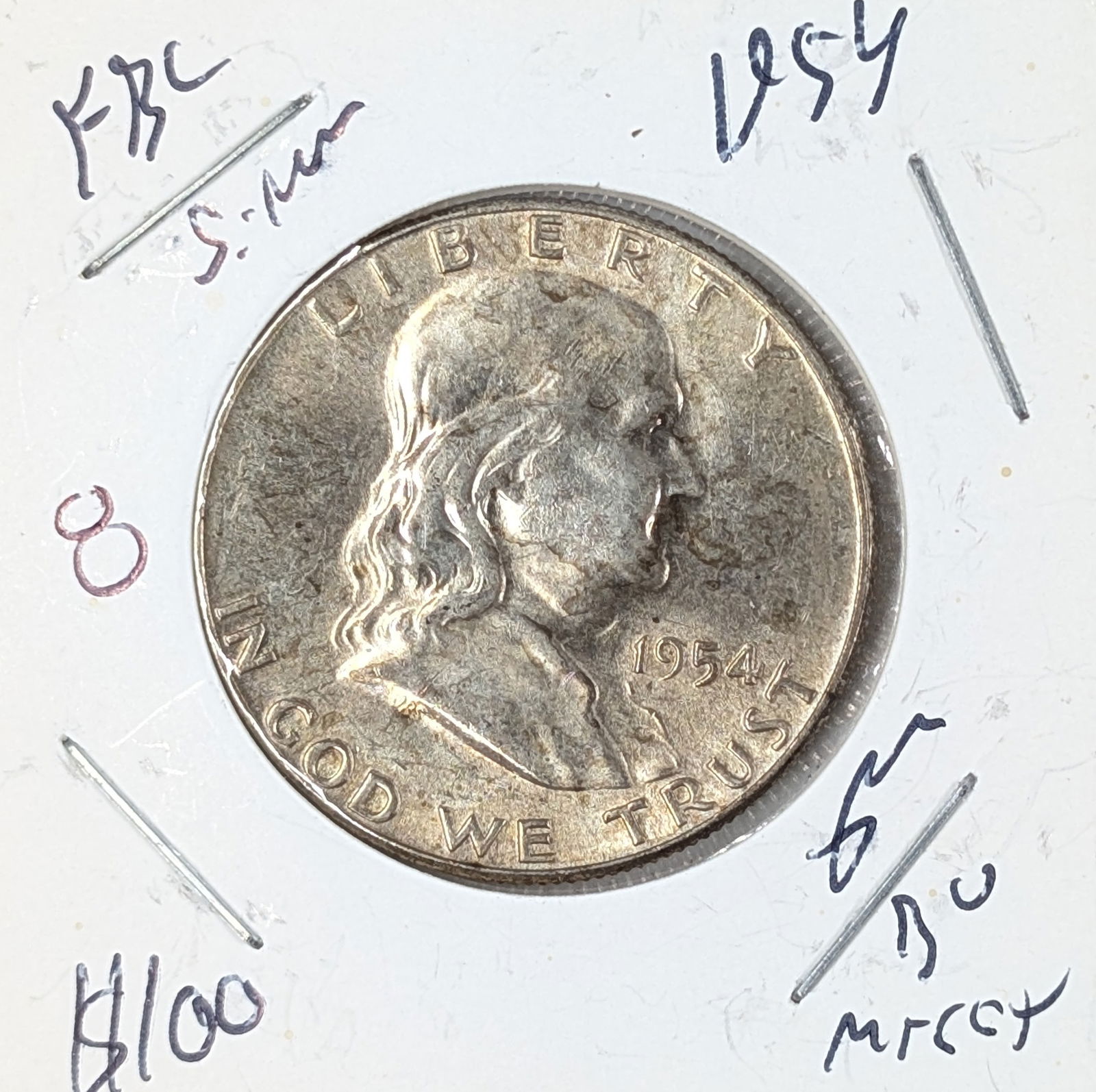 1954 Silver Franklin Half Dollar (1 of 2)