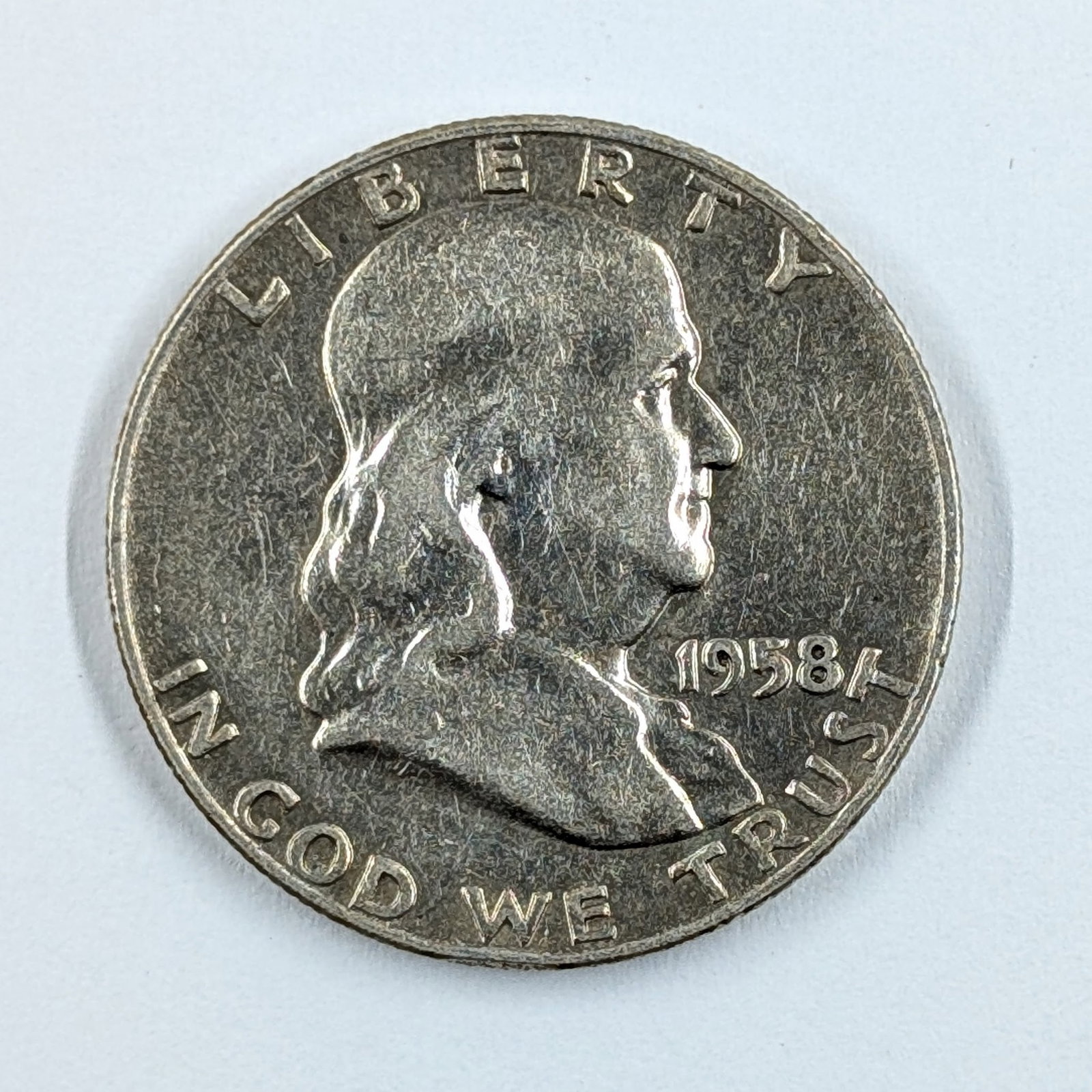 1958-D Silver Franklin Half Dollar (1 of 2)