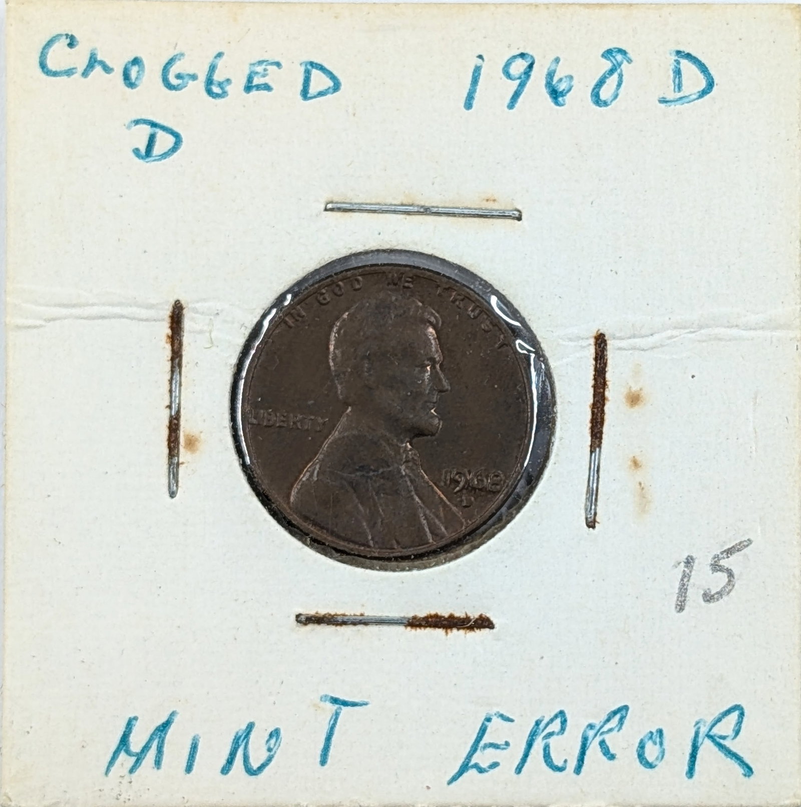 1968-D Lincoln Cent- MInt Error: Coin