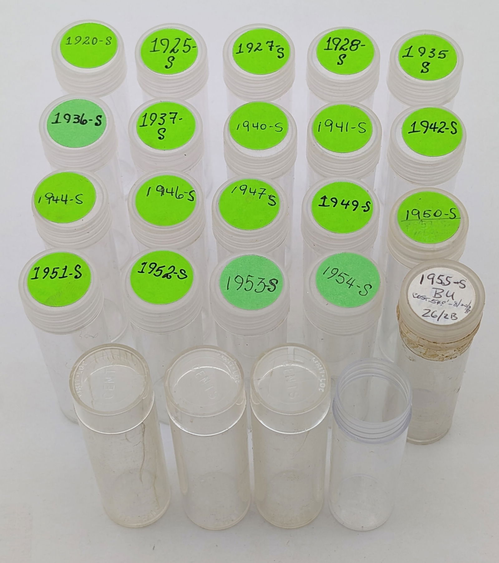 Lot of 24 Empty Coin Tubes (1 of 3)