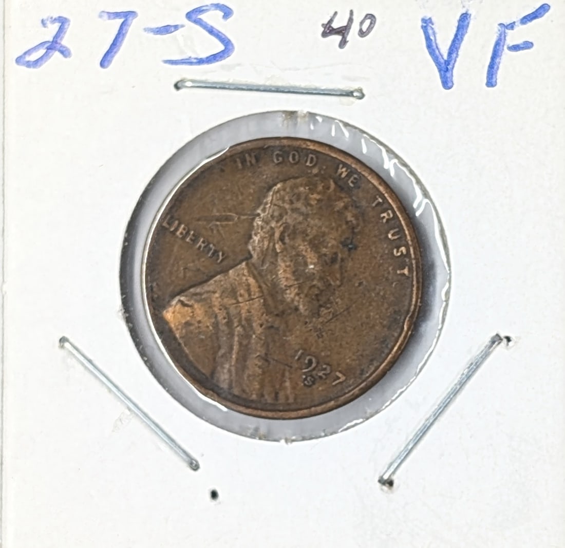 1927-S Wheat Cent - VF: Coin