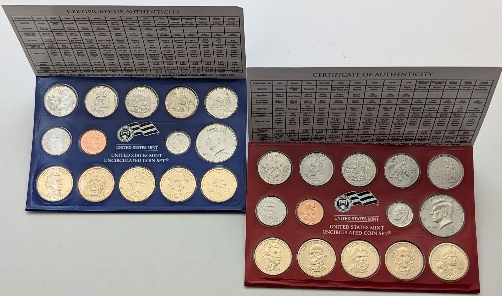 2008 P/D US Mint Uncirculated Coin Set (1 of 3)