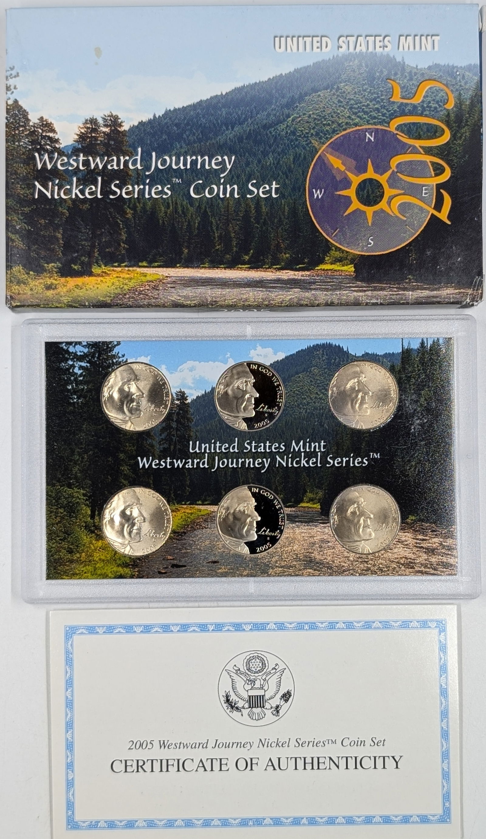 2005 US Mint Westward Journey Nickel Coin Set w/ COA (1 of 2)