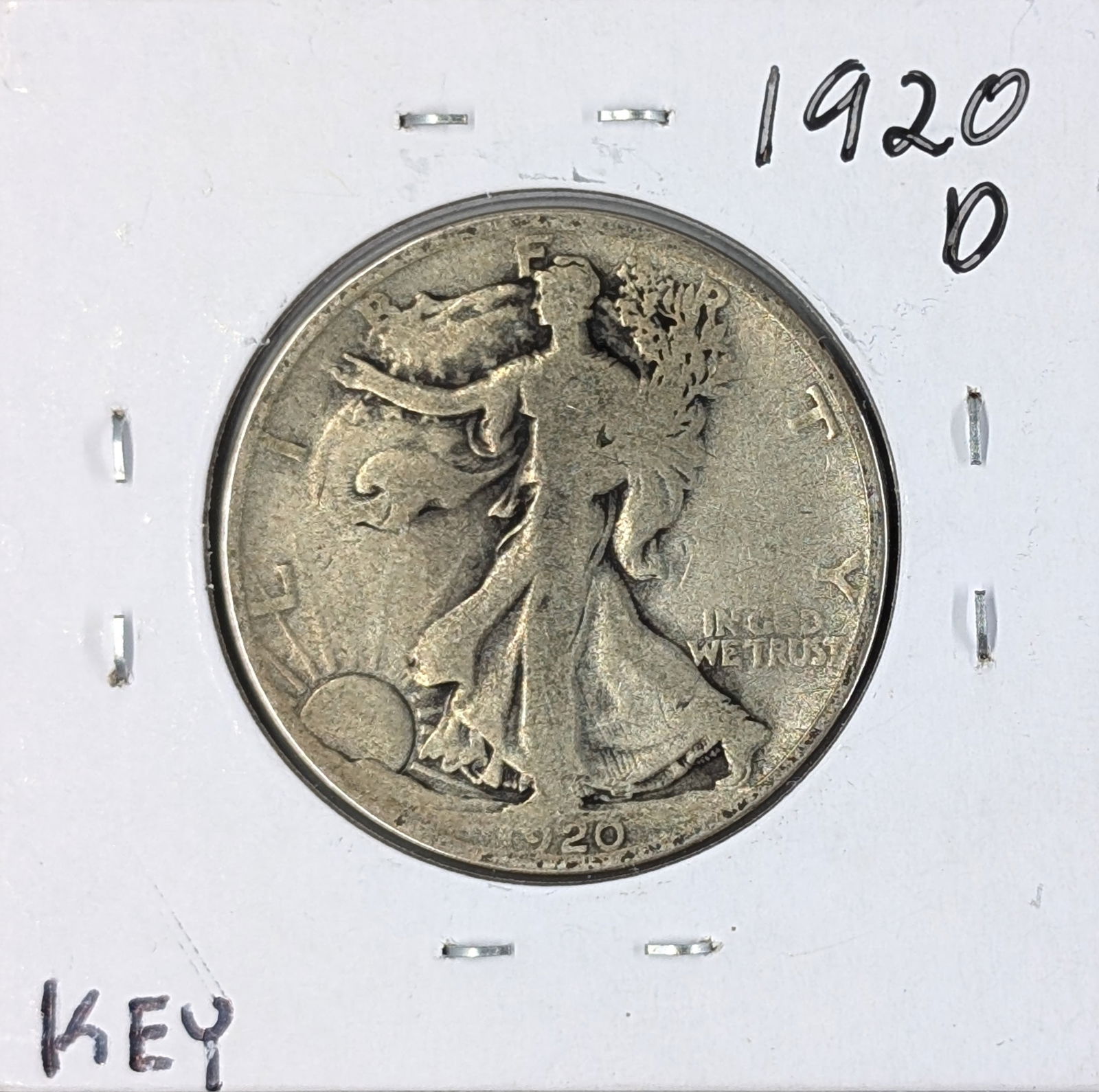 1920-D Silver Walking Liberty Half Dollar - KEY DATE (1 of 2)