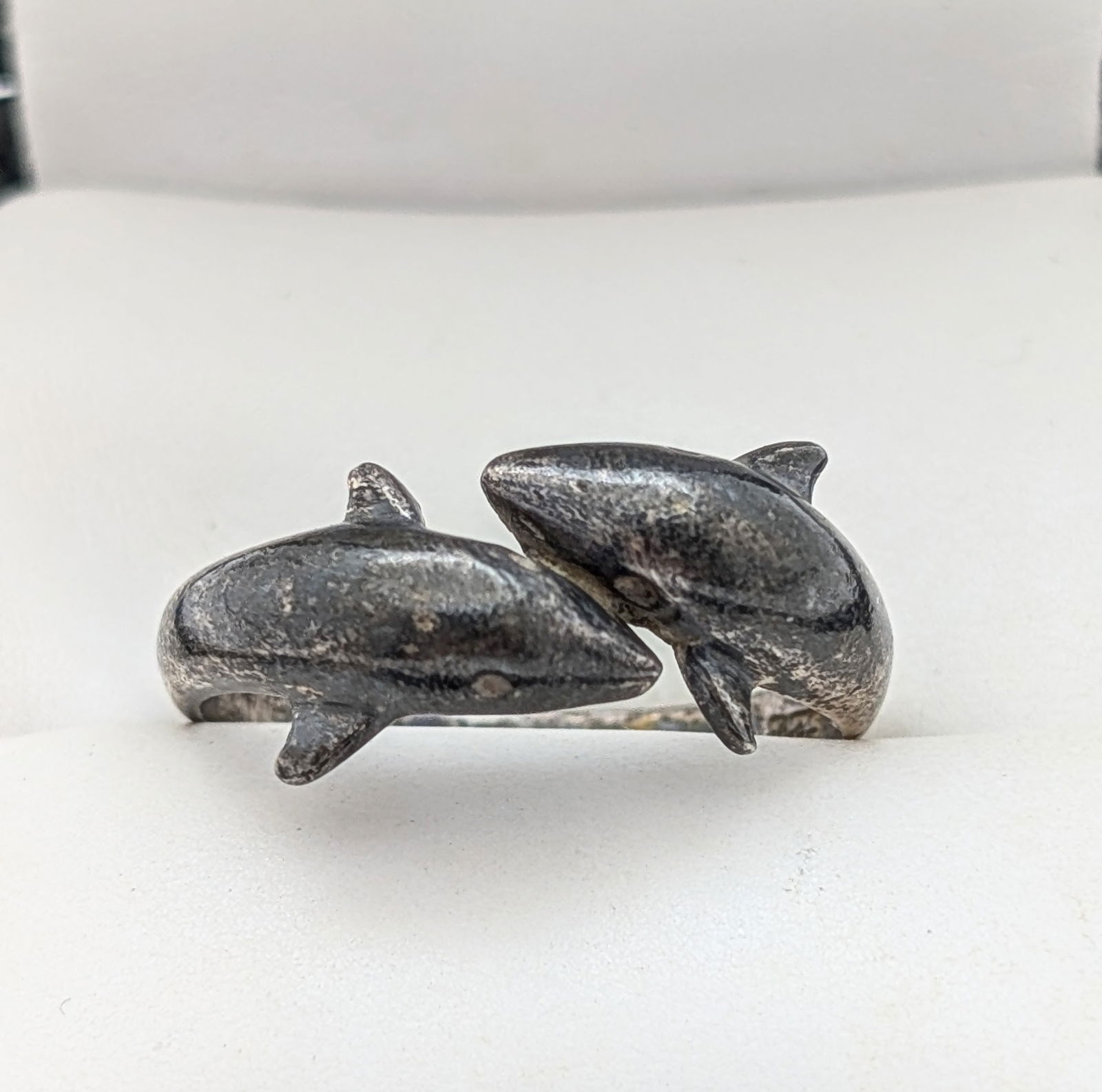 Sterling Silver Dolphin Ladies Ring (1 of 5)