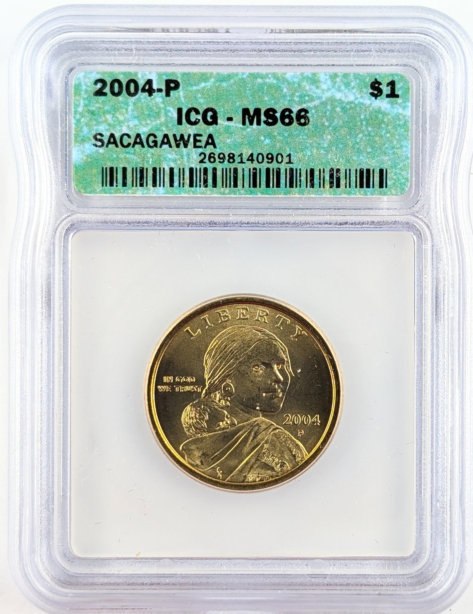 ICG 2004-P MS66 Sacagawea Dollar: Coin