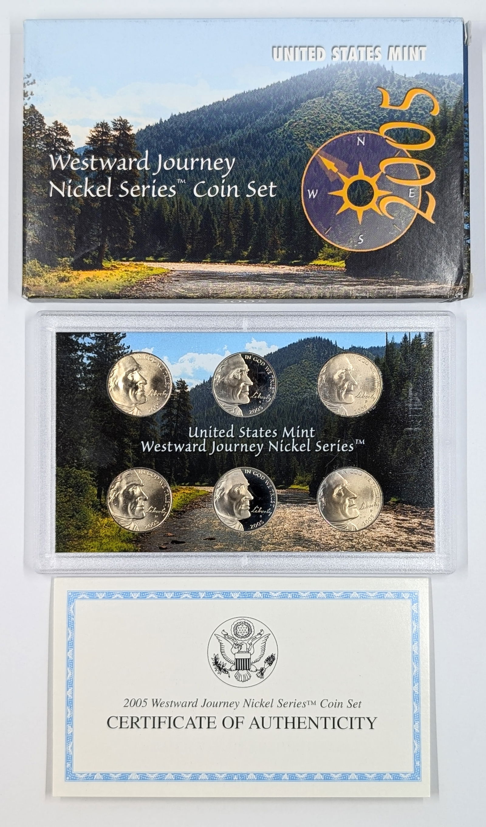 2005 US Mint Westward Journey Nickel Series Coin Set w/COA (1 of 2)