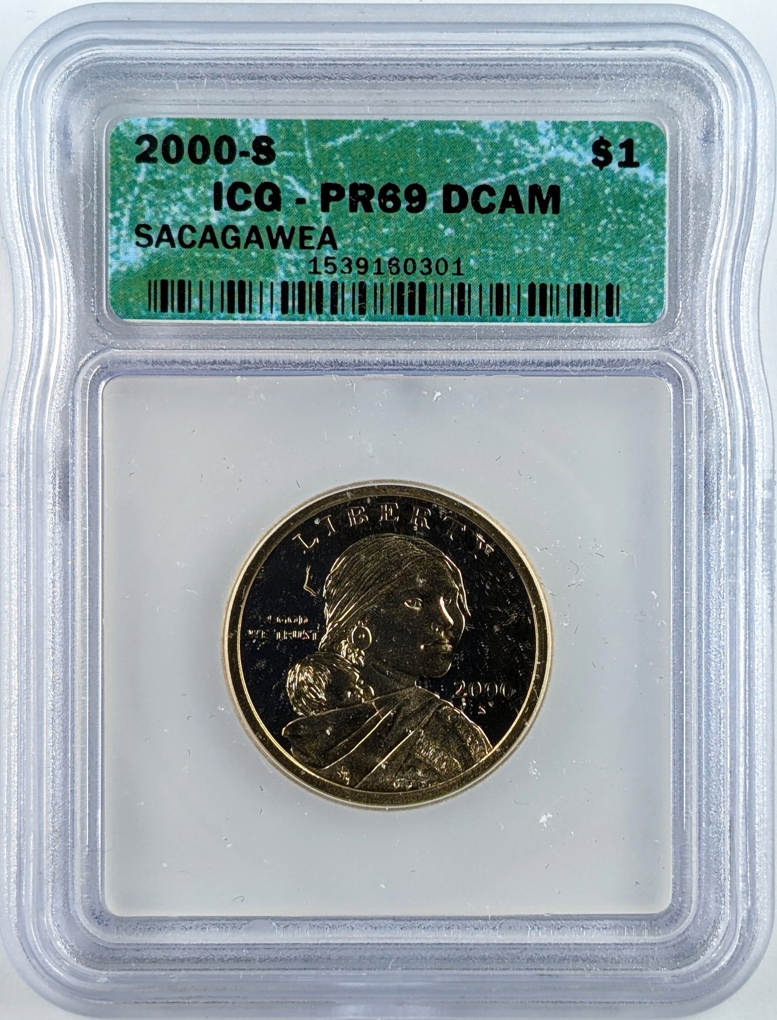 ICG 2000-S PR69 DCAM Sacagawea Dollar Coin: _