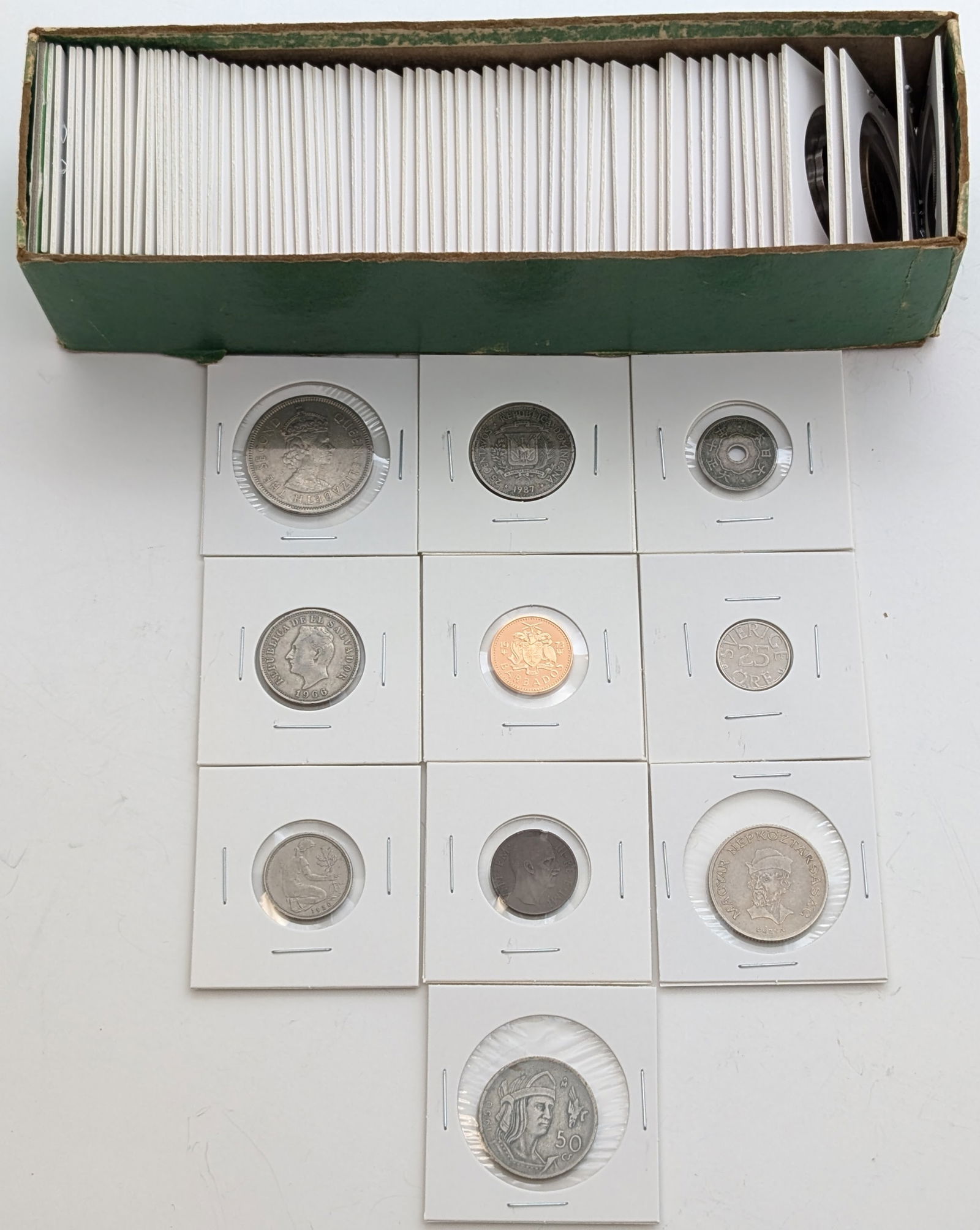 Large Lot of 75+ Foreign Coin in Flips (1 of 3)