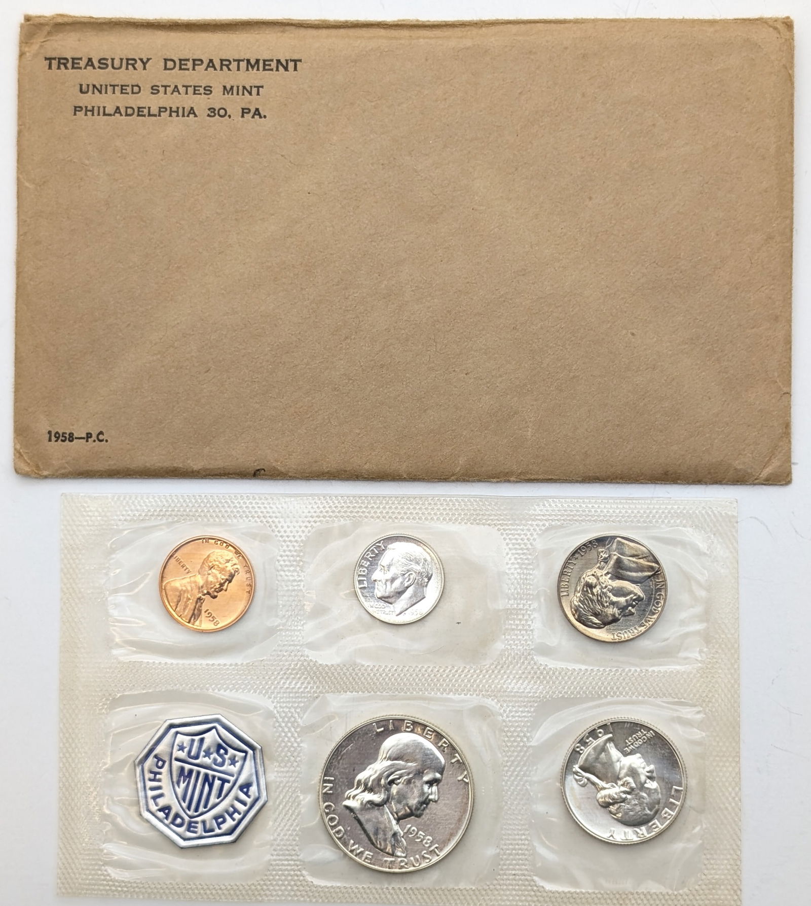 1958 Silver US Mint Proof Set w/ Silver Half, Quarter & Dime (1 of 2)