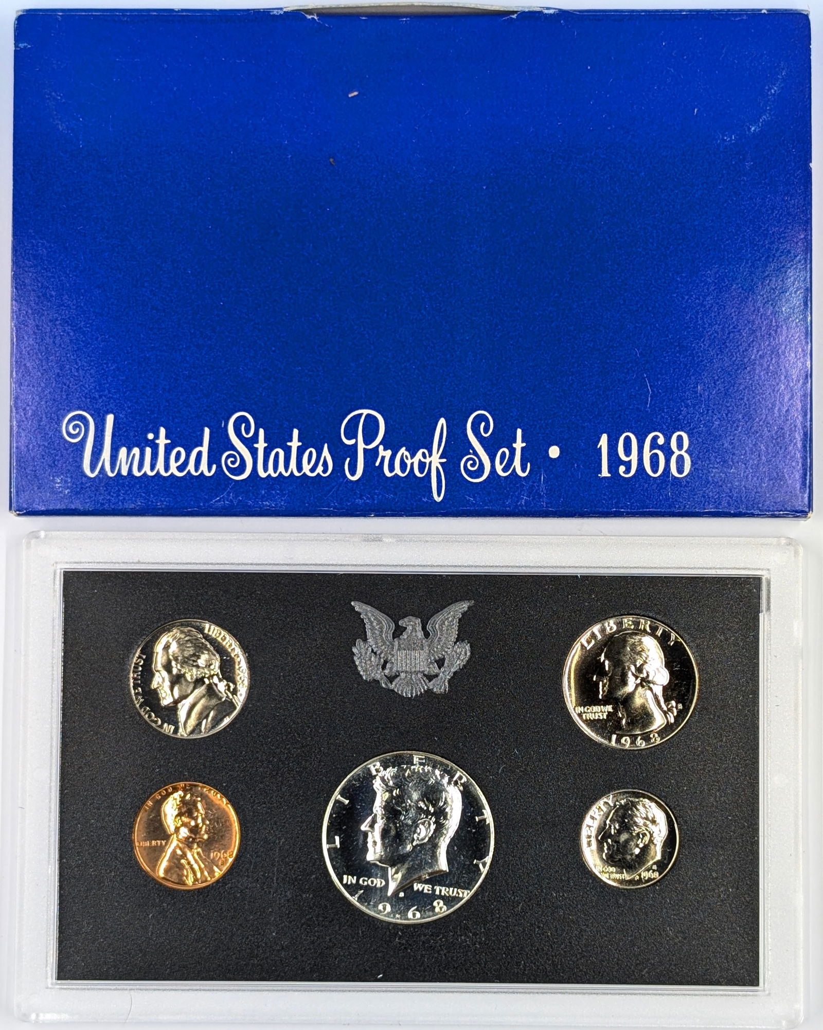 1968 US Mint Proof Set w/ Silver JFK Half (1 of 2)