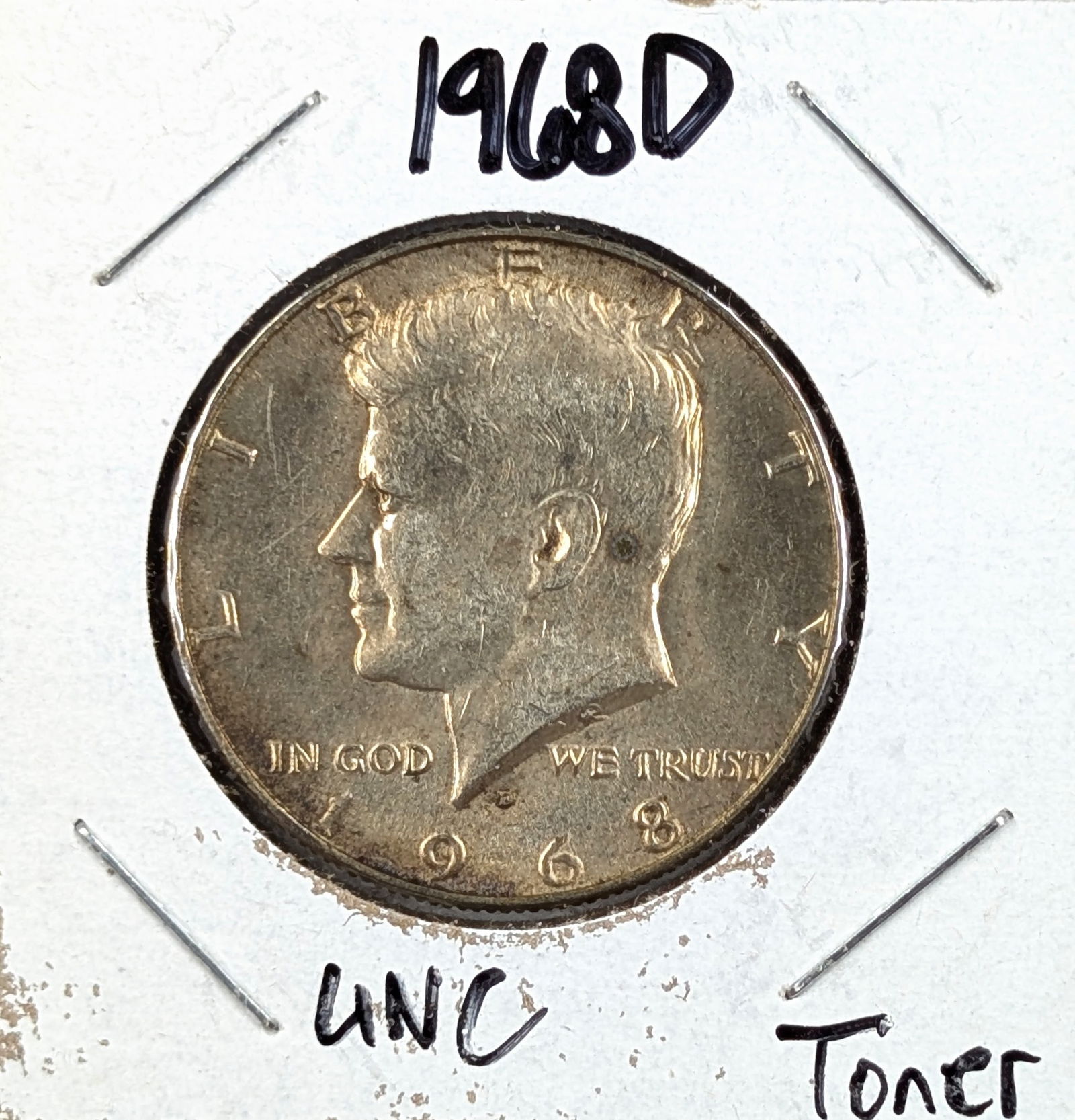 1968-D Silver John F Kennedy Half Dollar - Uncirculated Toner (1 of 2)