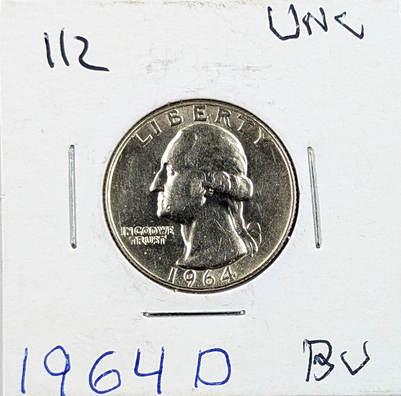1964-D Silver Washington Quarter - BU (1 of 2)