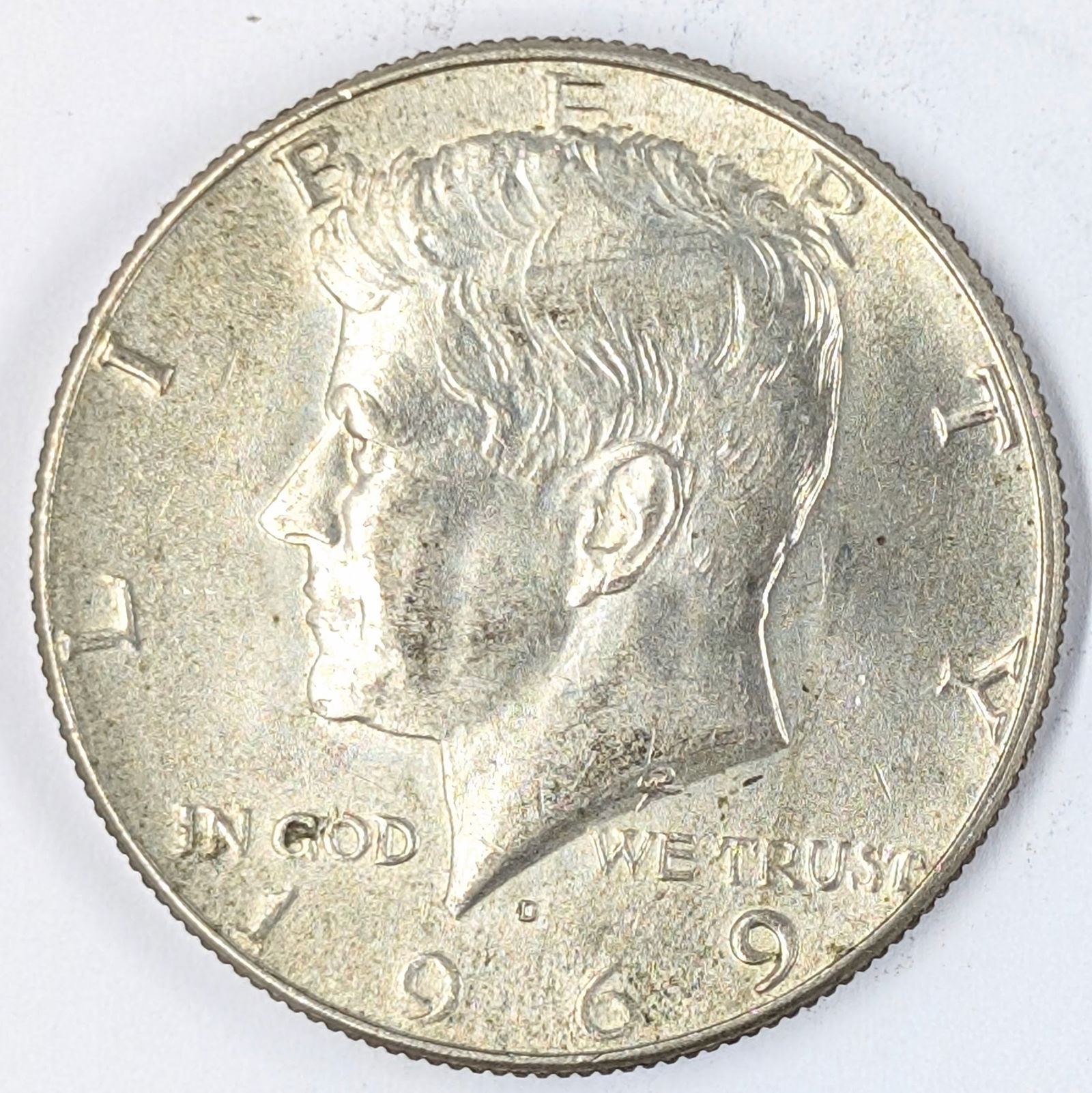1969-D Silver John F Kennedy Half Dollar: 40% Silver