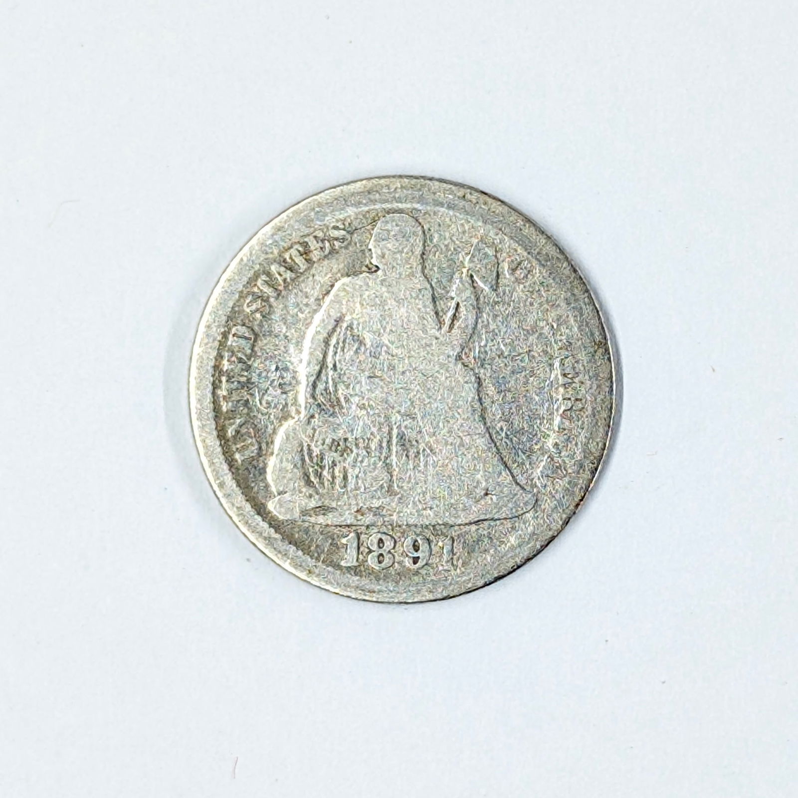 1891 Silver Seated Liberty Dime (1 of 2)