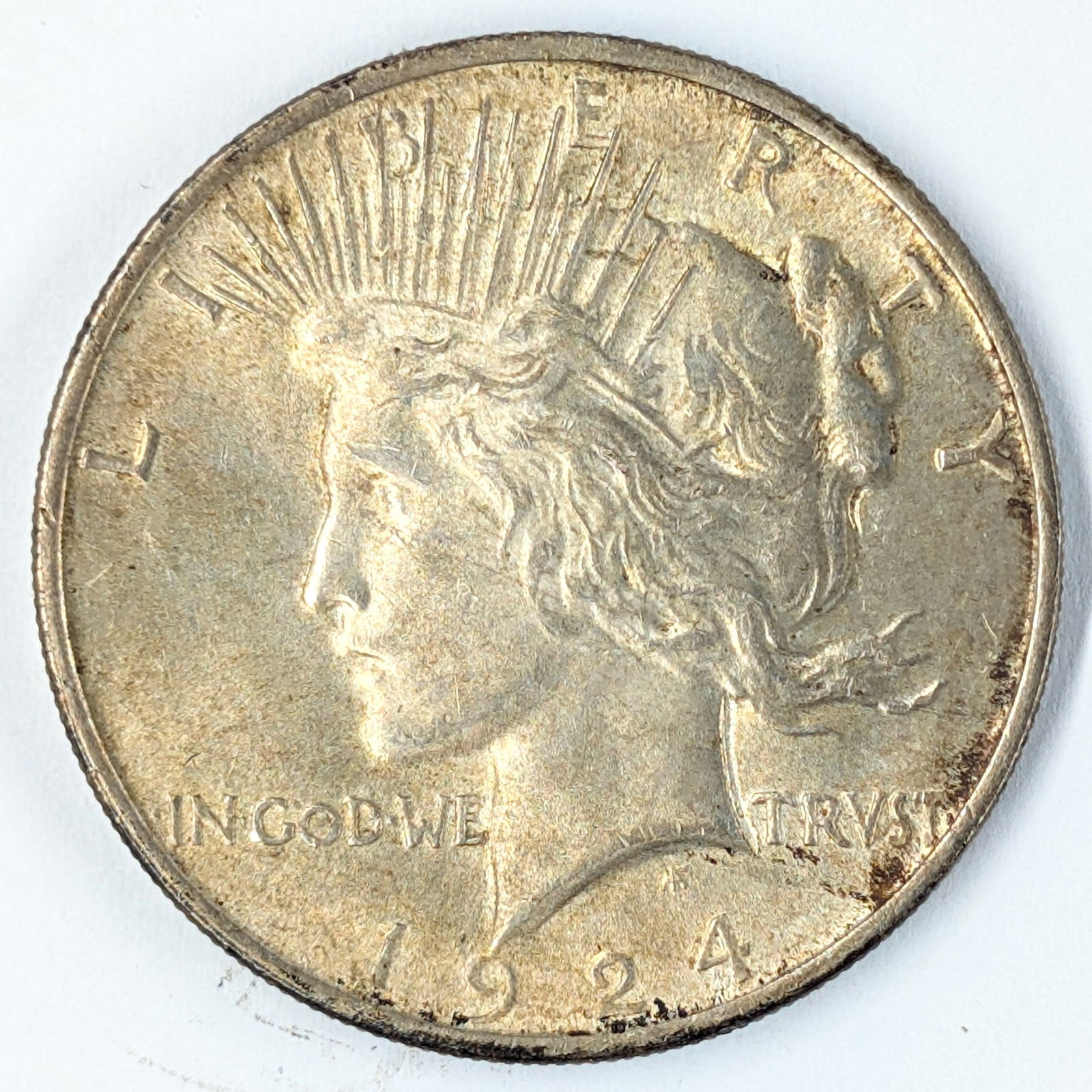 1924 Silver Peace Dollar- Toned (1 of 2)