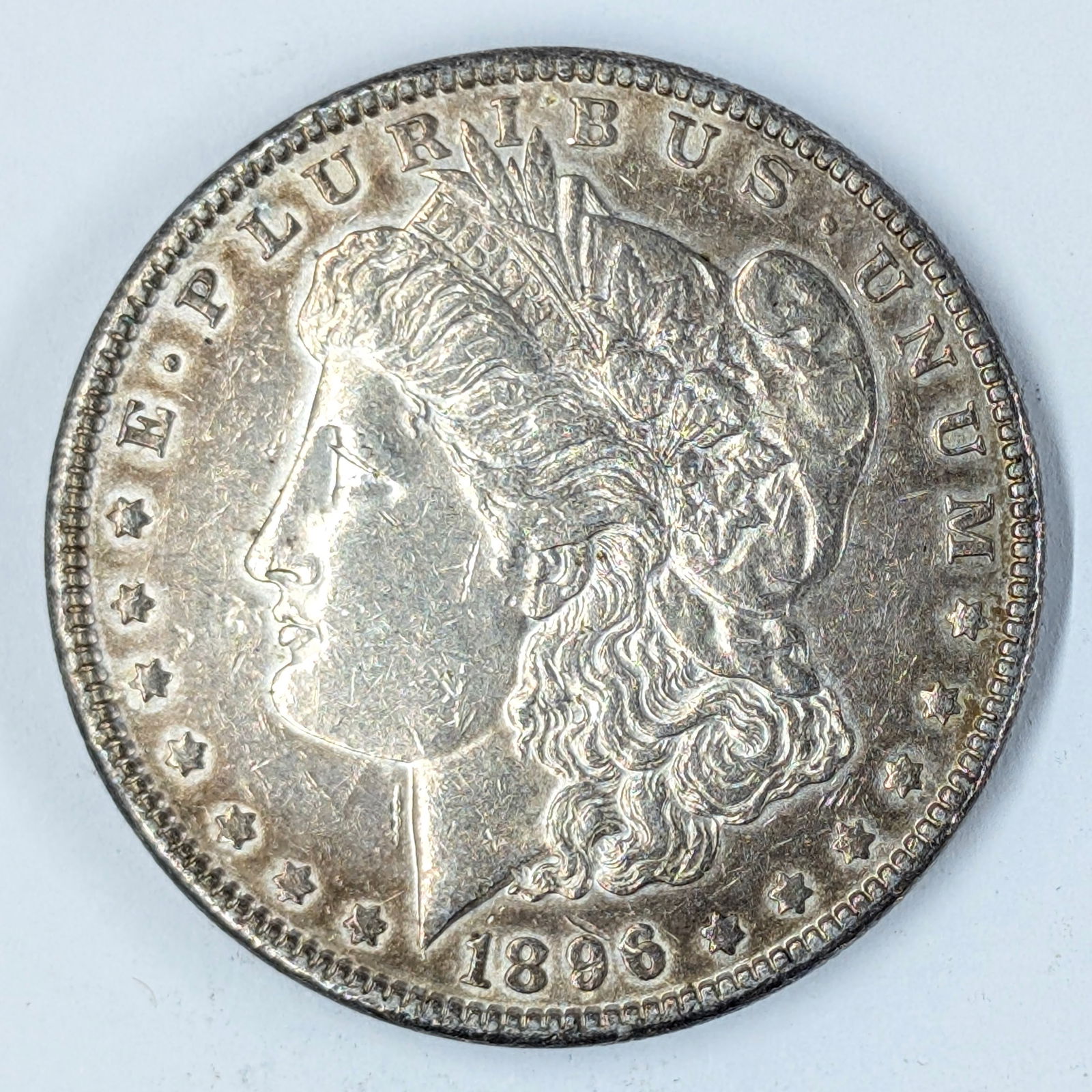 1896 Toned Morgan Silver Dollar (1 of 2)