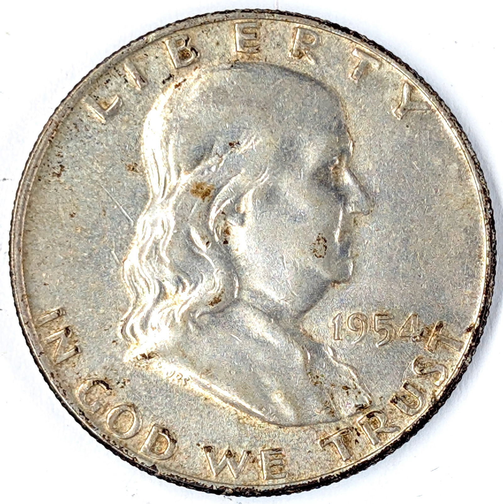 1954-D Silver Franklin Half Dollar (1 of 2)