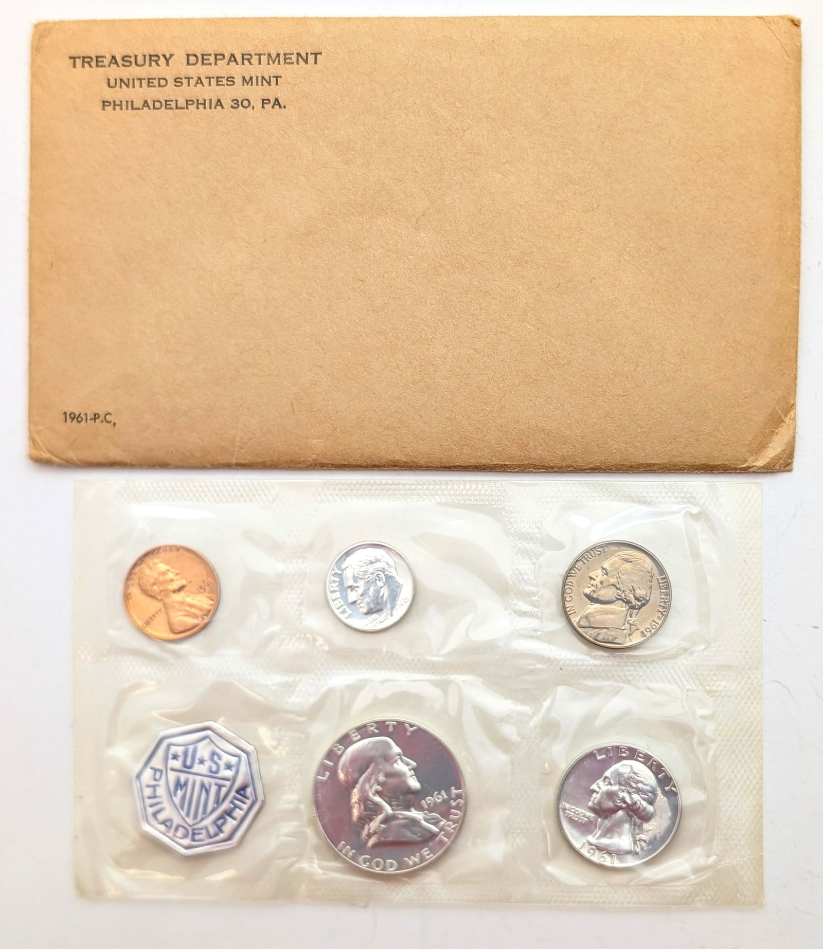 1961 Silver US Mint Proof Set w/ Silver Half, Quarter & Dime (1 of 2)