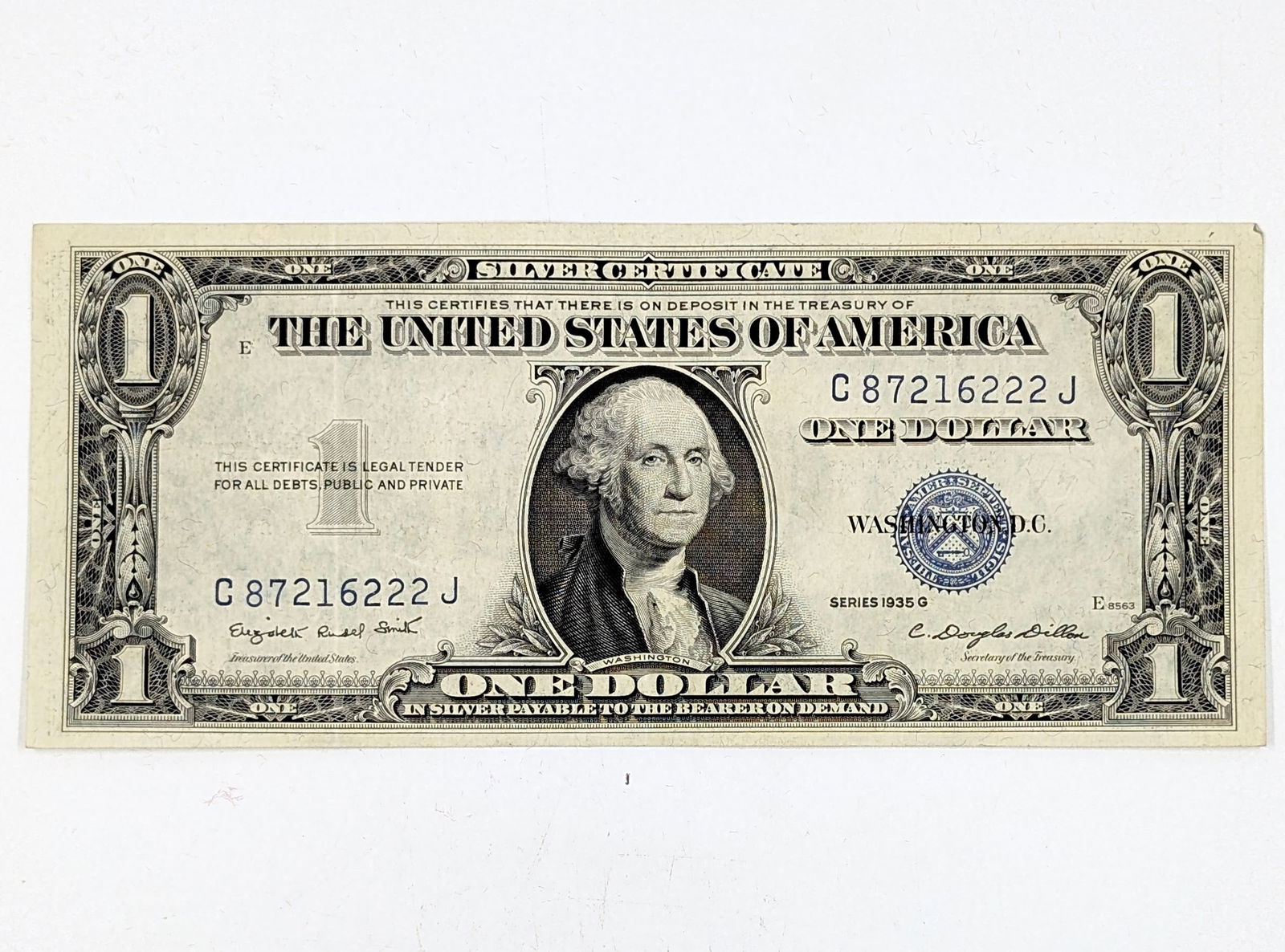 1935-G $1 Note - Silver Certificate - Great Condition! - Repeater 87216222 (1 of 2)