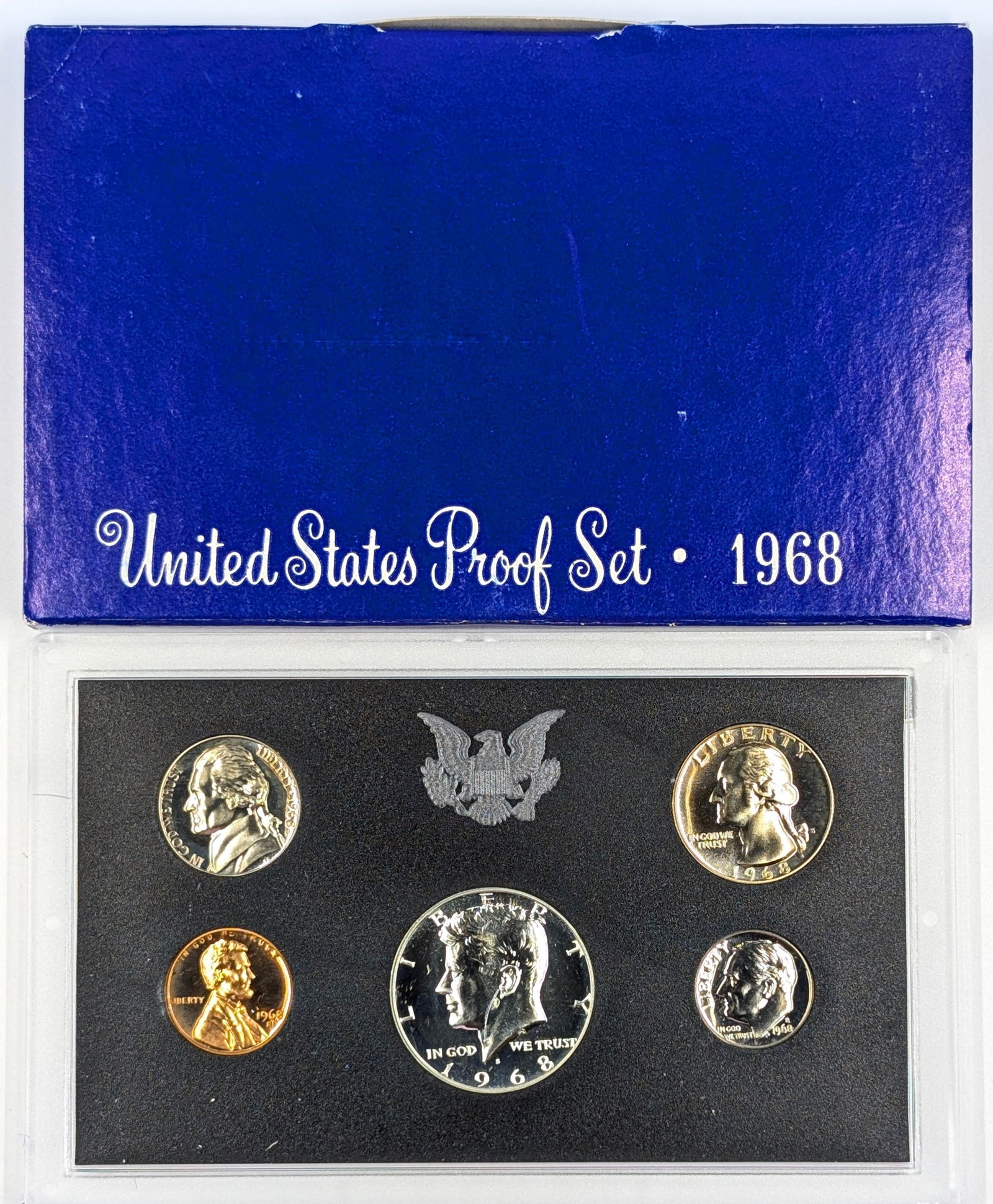 1968 US Mint Proof Set w/ Silver JFK Half (1 of 2)