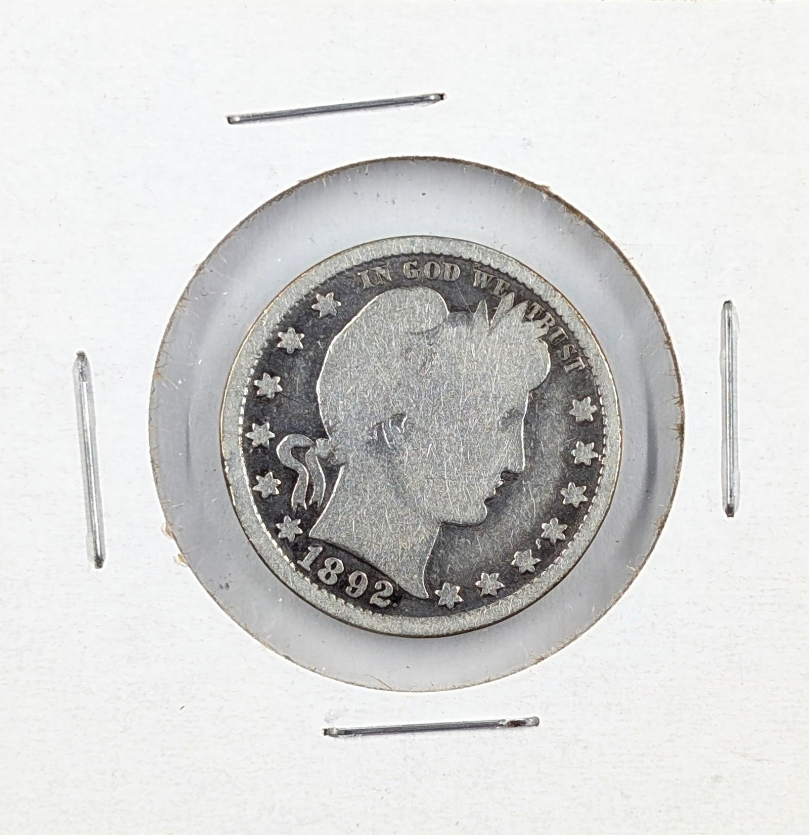 1892 Silver Barber Quarter (1 of 2)