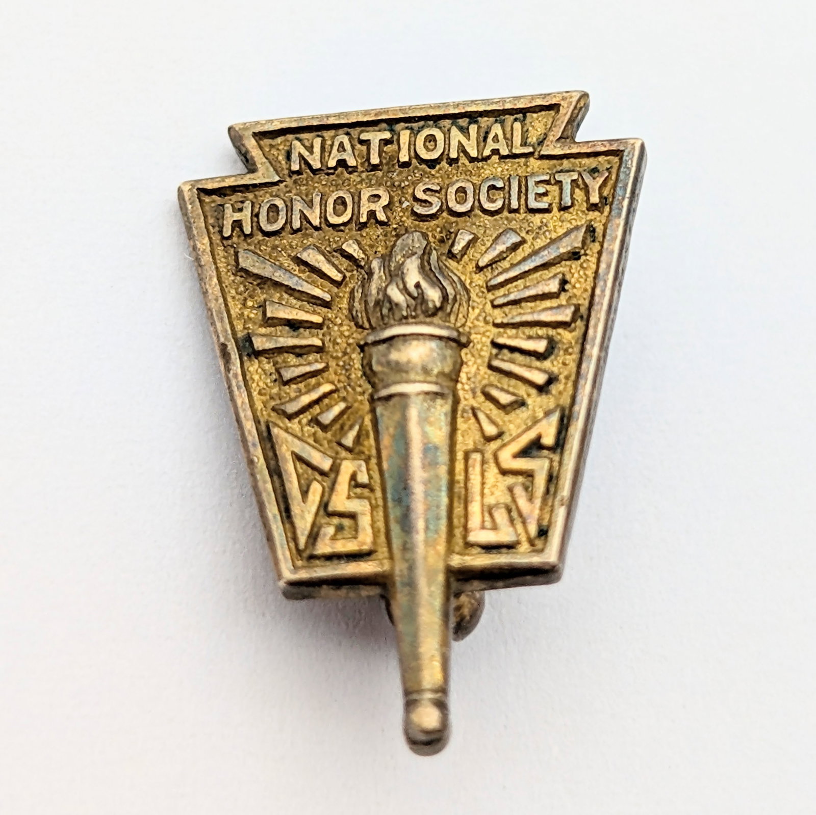 Vintage Gold Filled National Honor Society Member Award Pin: Jewelry