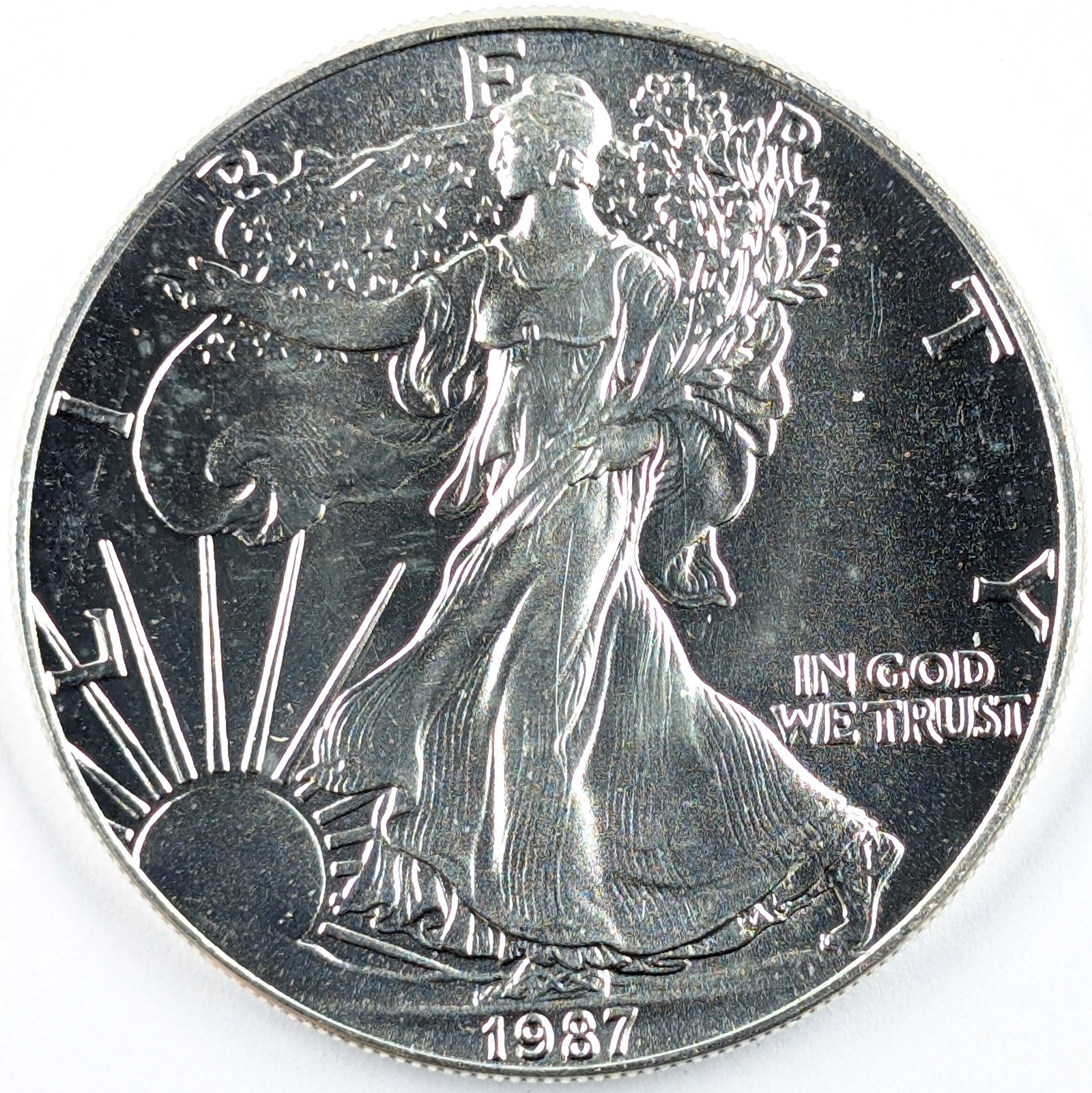 1987 American Silver Eagle Dollar (1 of 2)