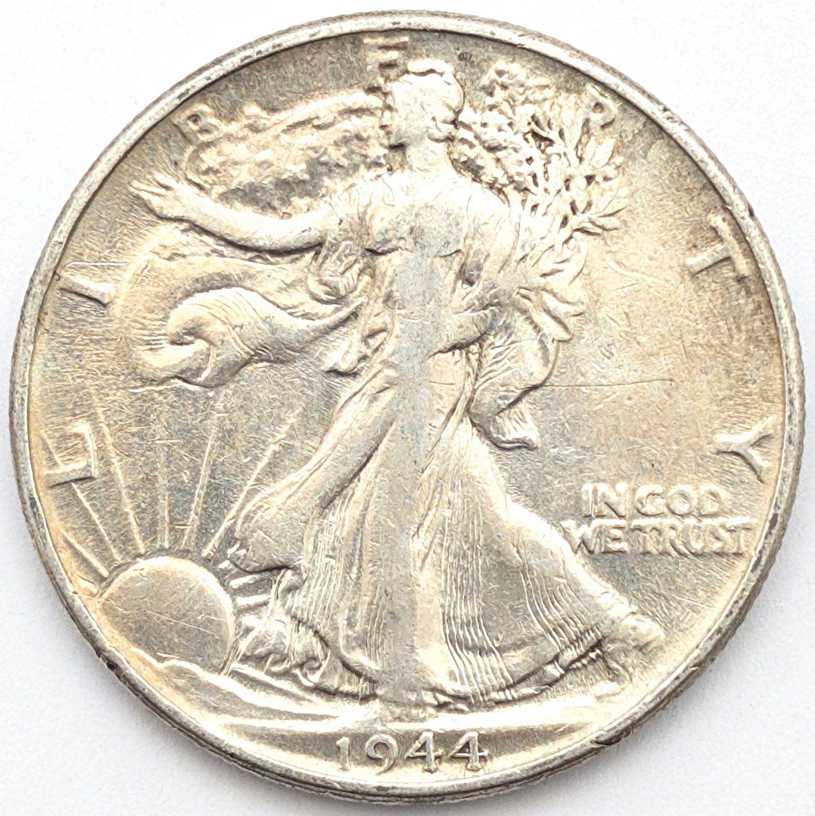 1944 Silver Walking Liberty Half Dollar - Toned: Silver