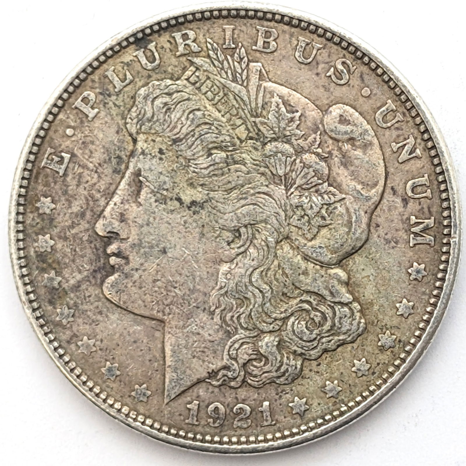 1921-D Morgan Silver Dollar: Silver