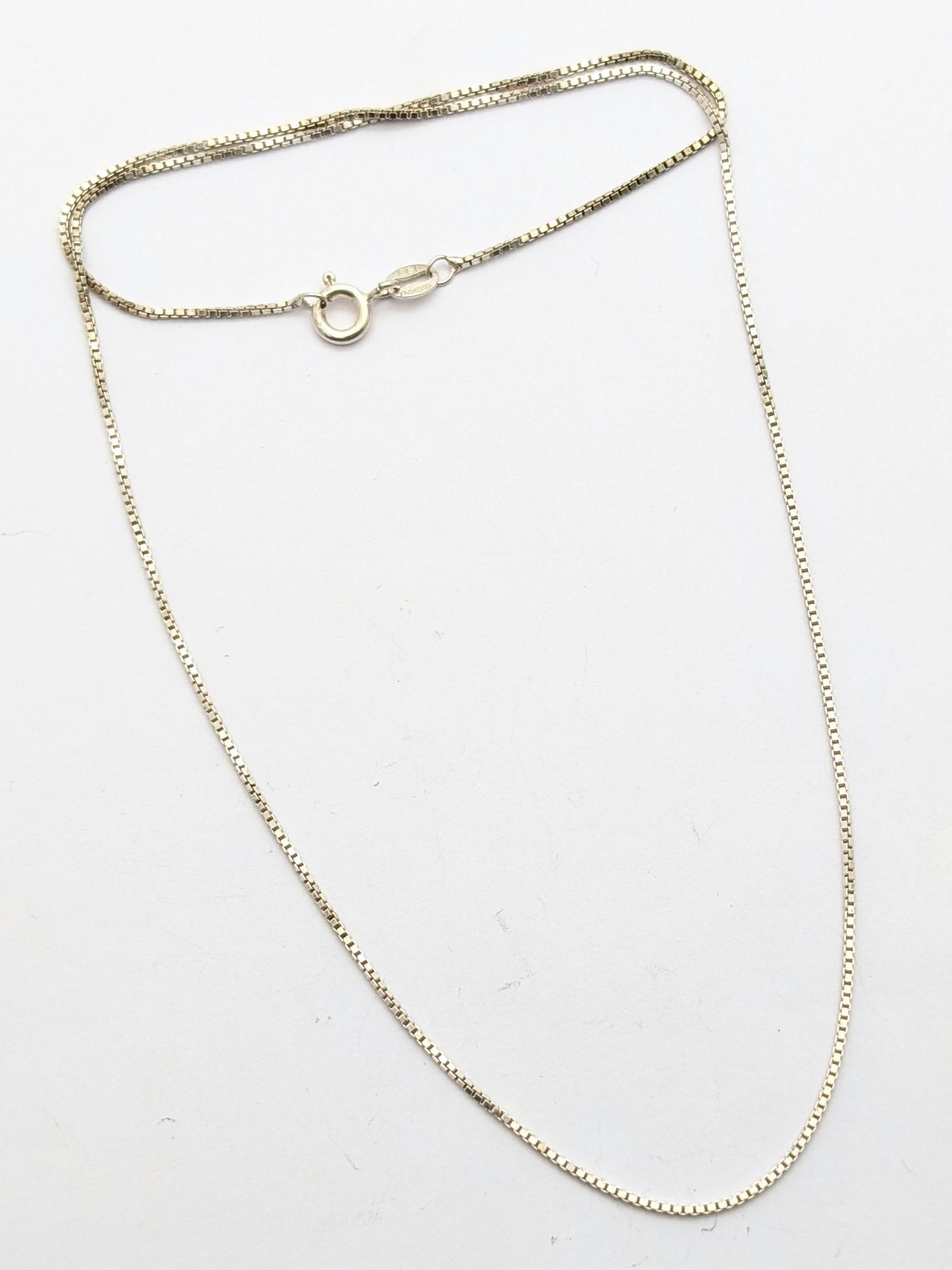 Italian Sterling Silver Box Chain Ladies Necklace (1 of 4)