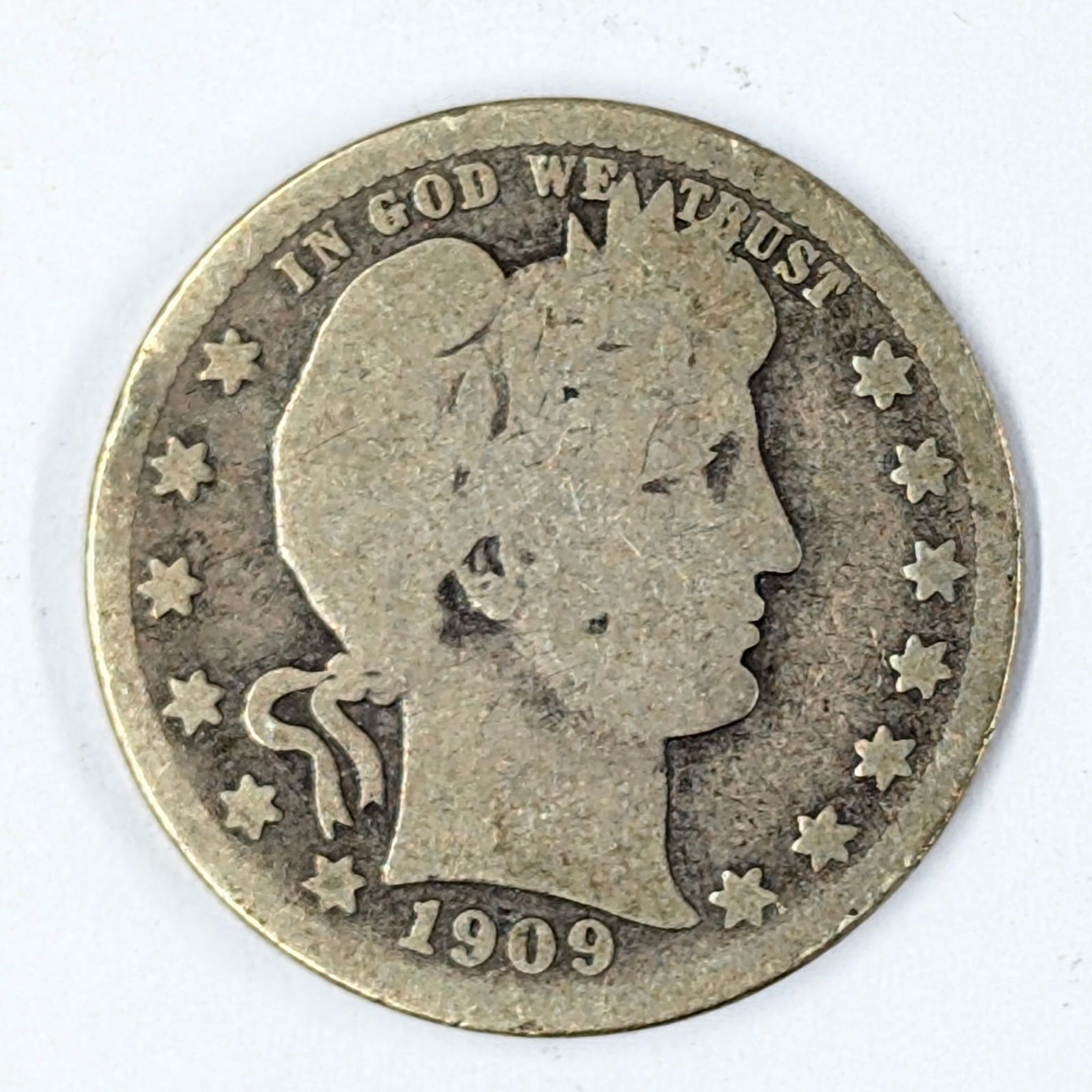 1909-D Silver Barber Quarter: Silver