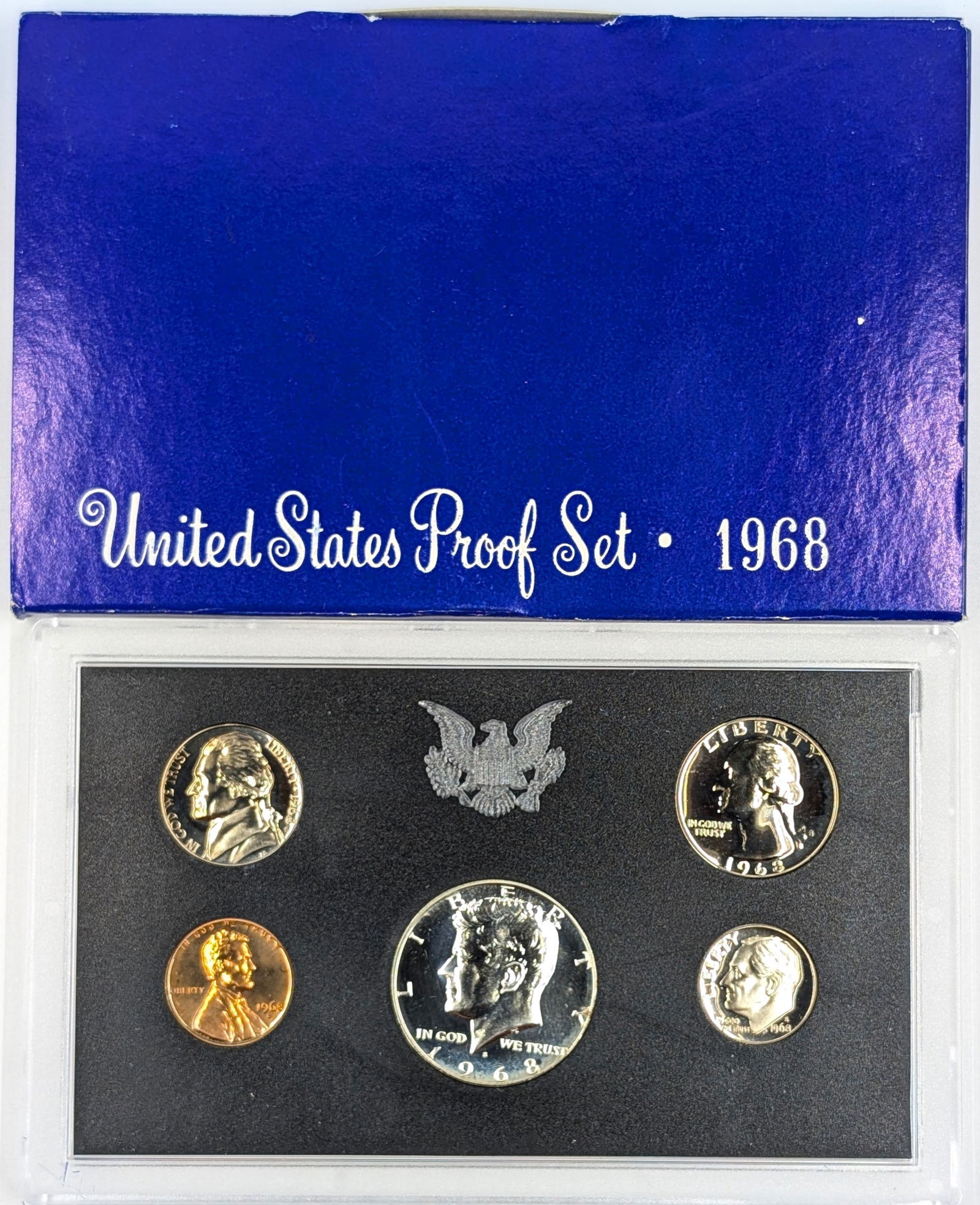 1968 US Mint Proof Set w/ Silver JFK Half (1 of 2)