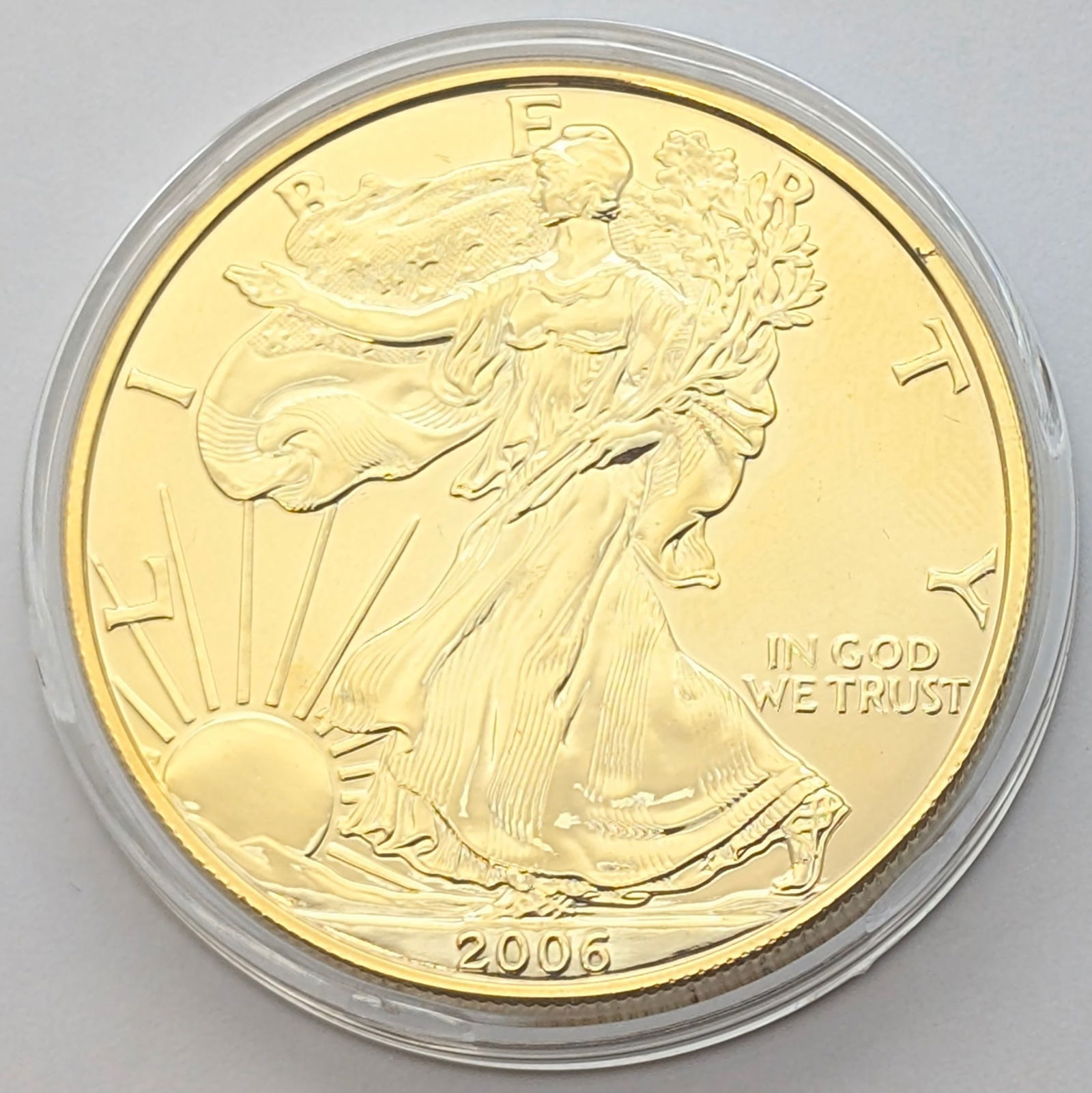 Gold plated 2006 American Silver Eagle Dollar (1 of 2)