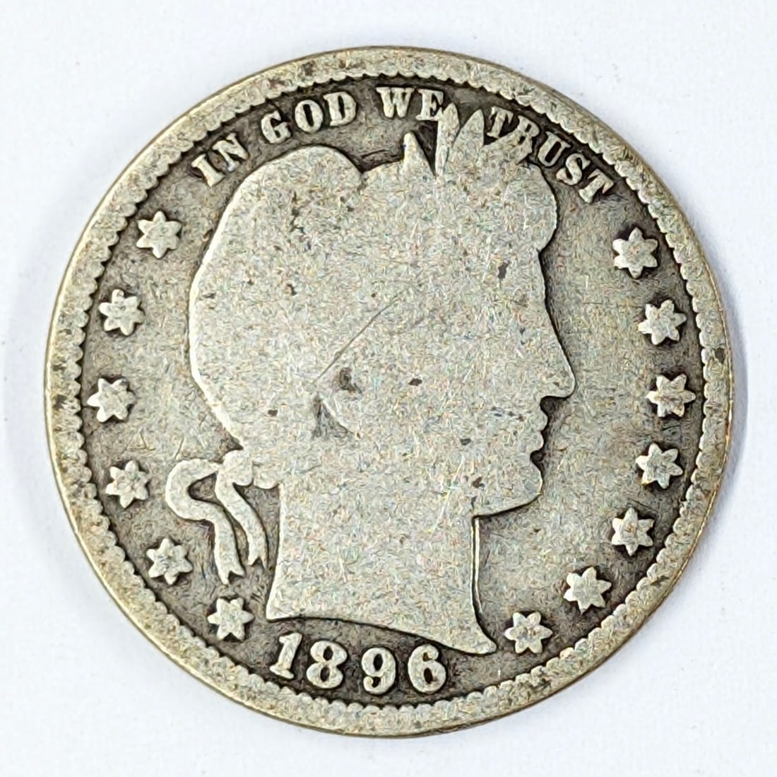 1896 Silver Barber Quarter (1 of 2)