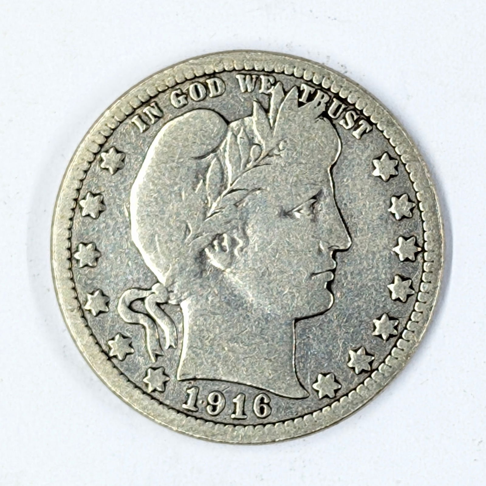 1916-D Silver Barber Quarter: Silver