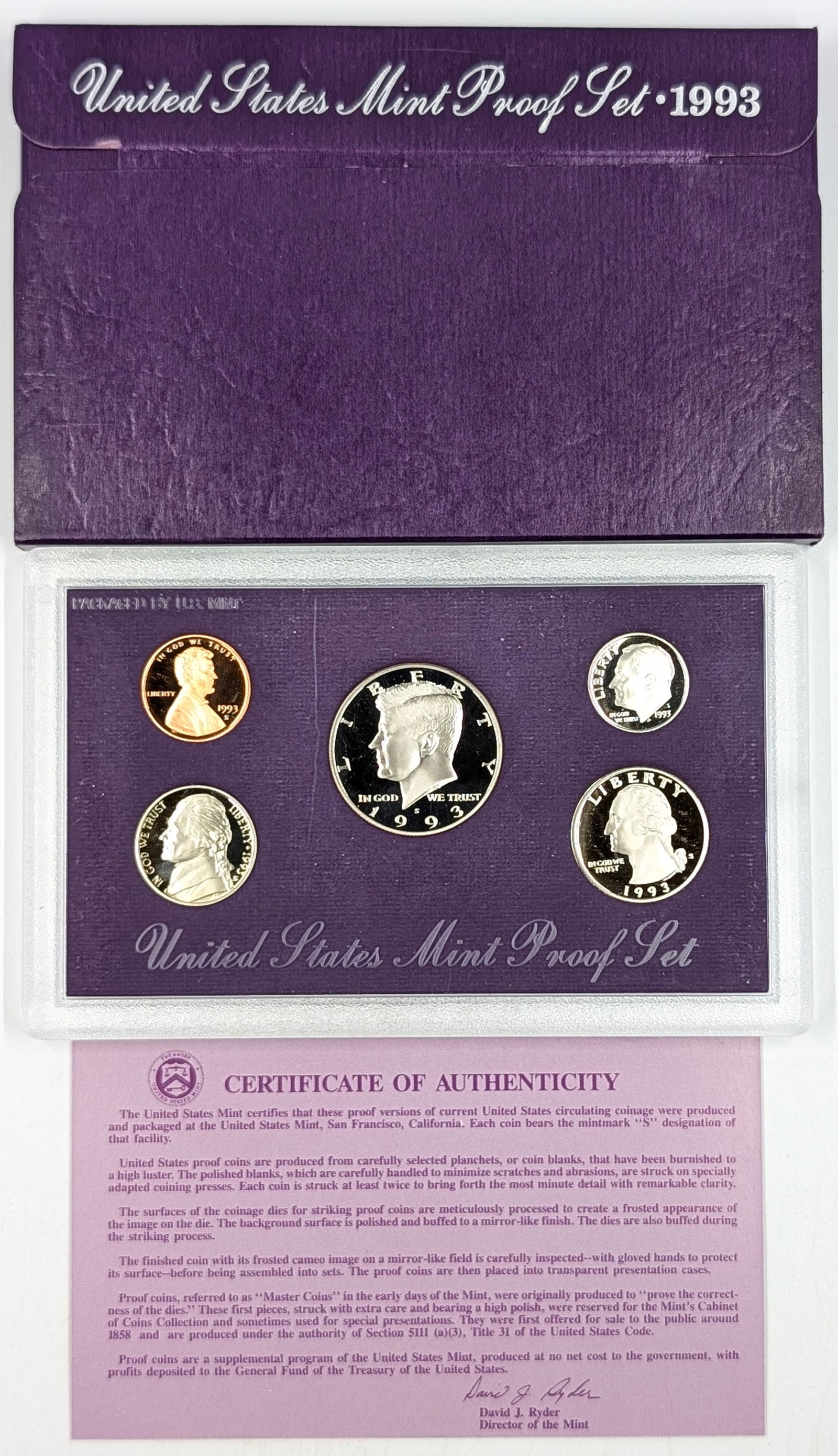 1993 US Mint Proof Set w/ COA (1 of 2)