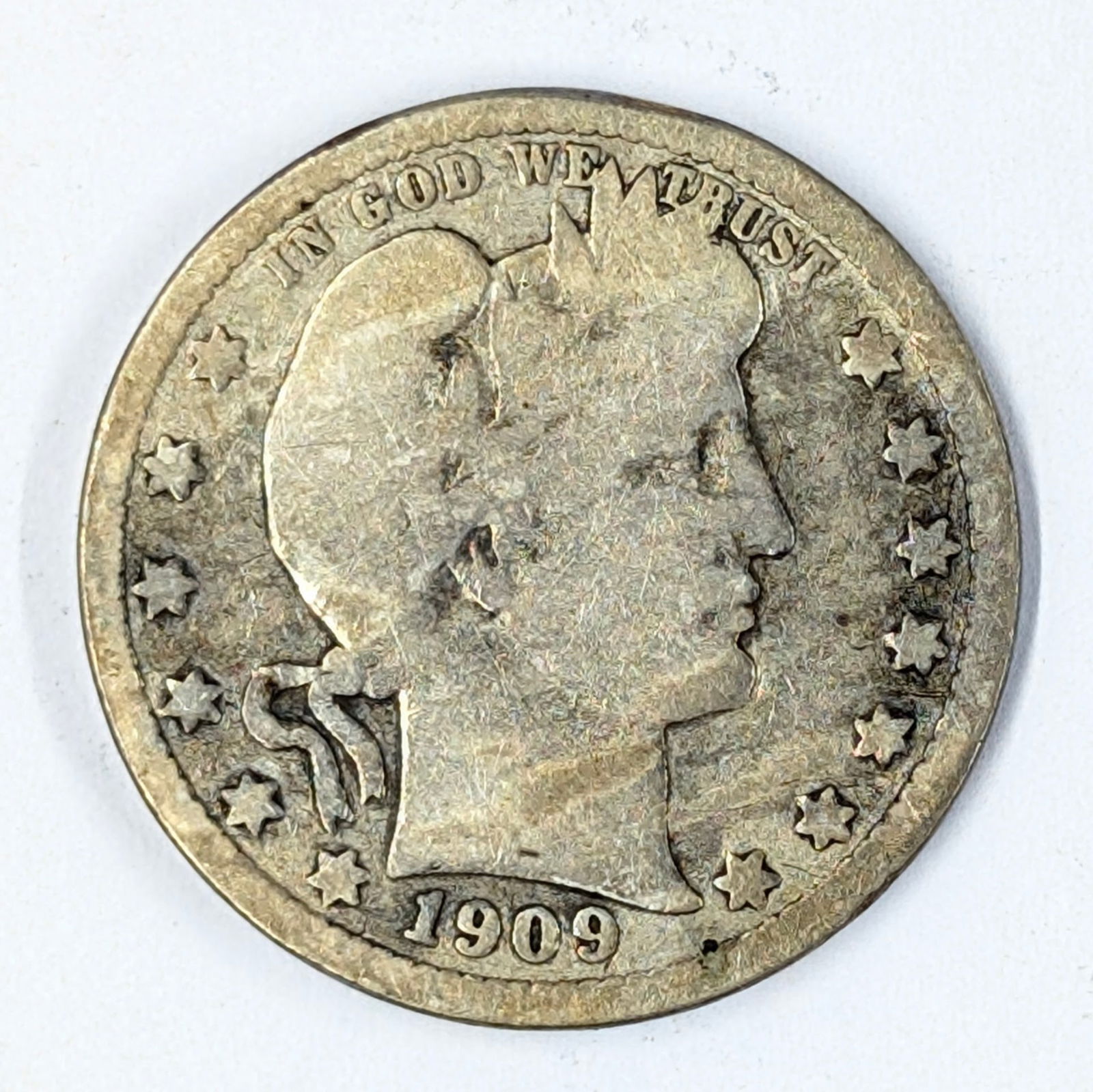 1909-D Silver Barber Quarter: Silver