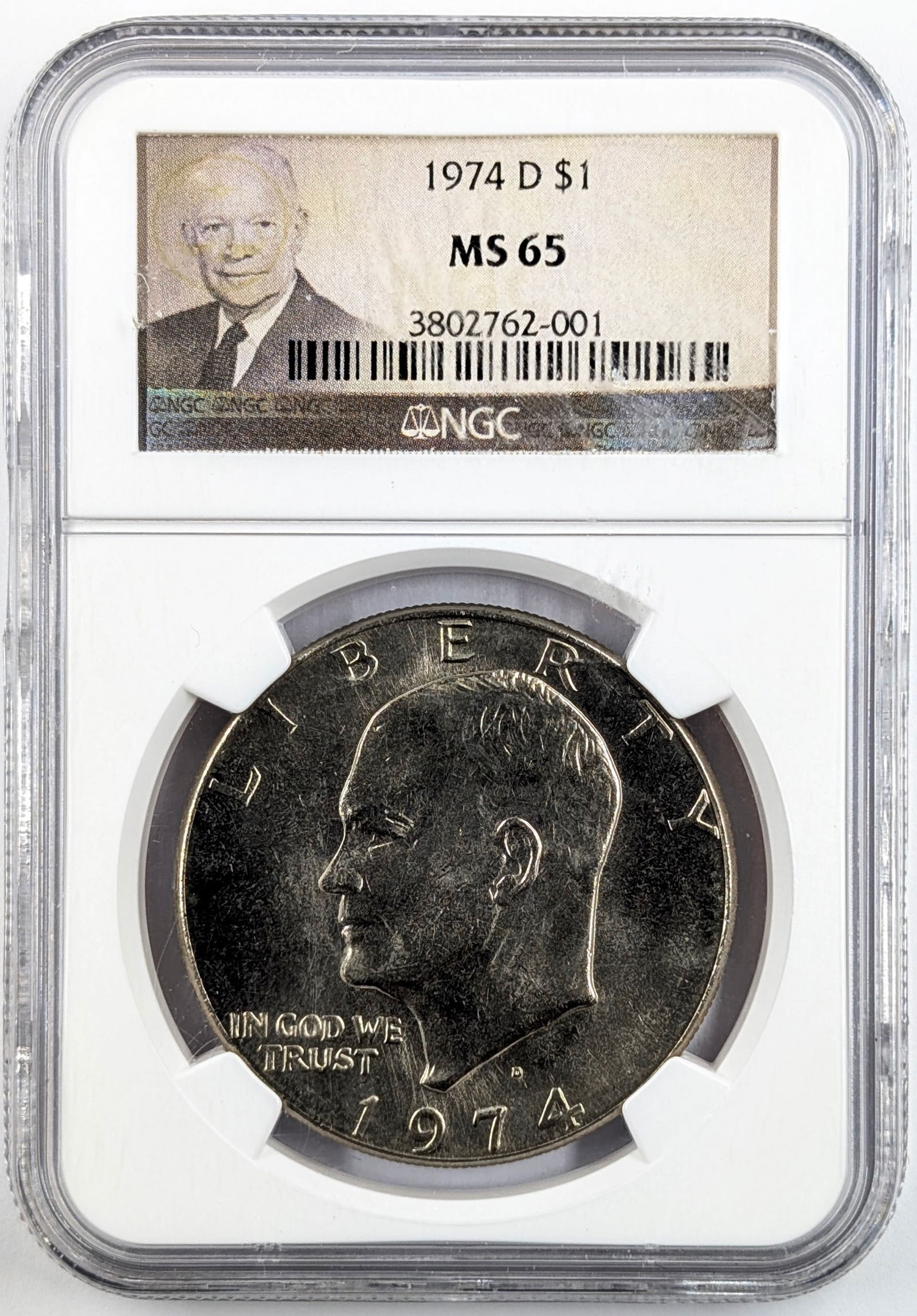 NGC 1947-D MS65 Eisenhower Dollar (1 of 2)