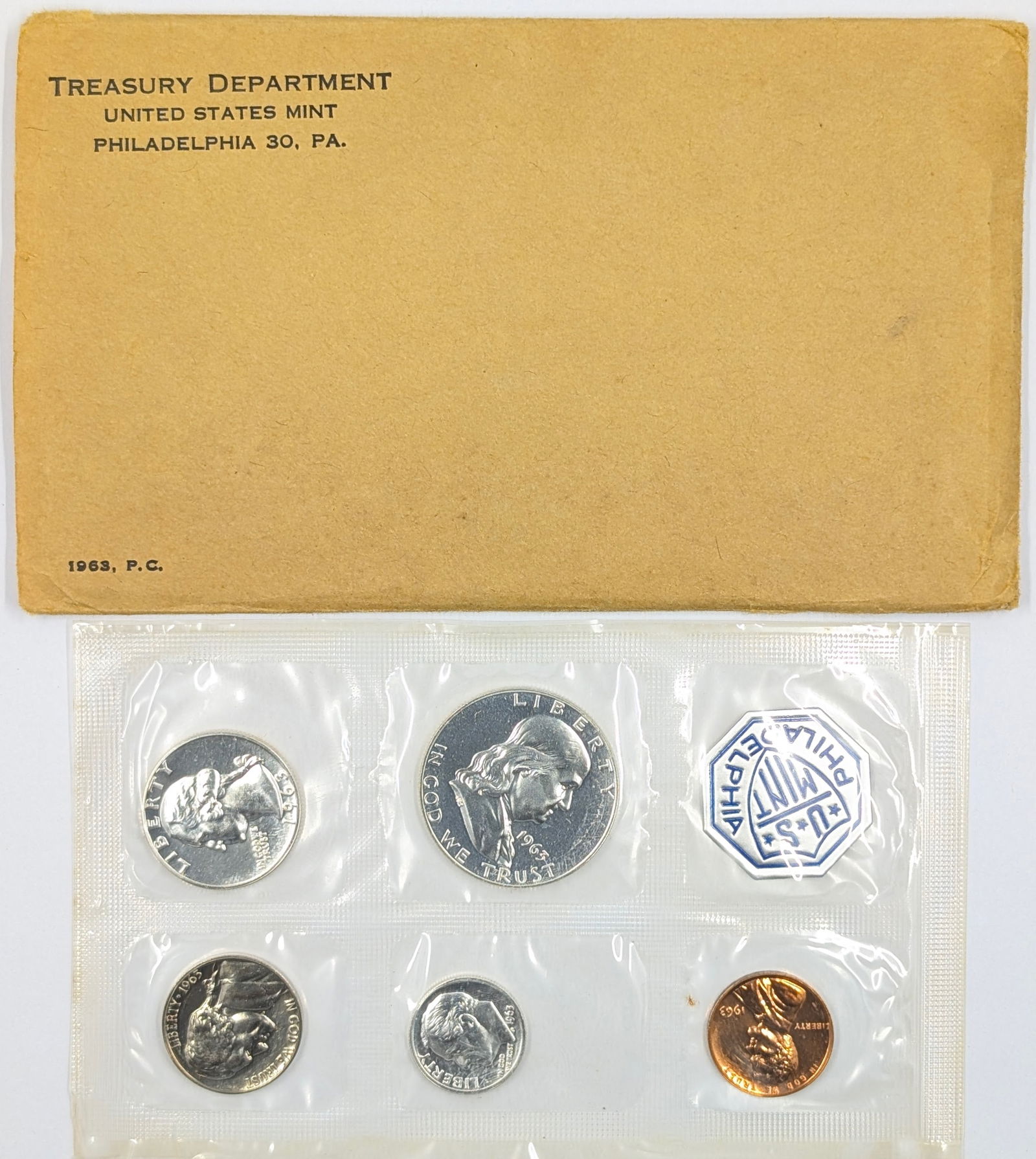 1963 Silver US Mint Proof Set w/ Silver Half, Quarter & Dime (1 of 2)