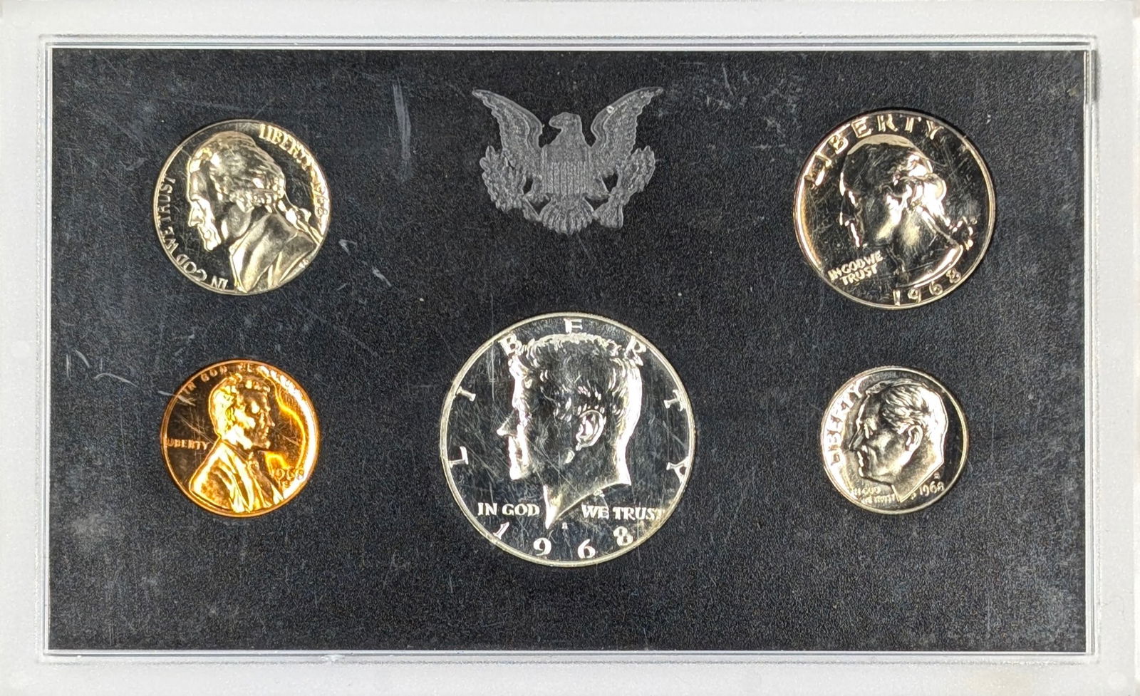 1968 US Mint Proof Set w/ Silver JFK Half (1 of 2)