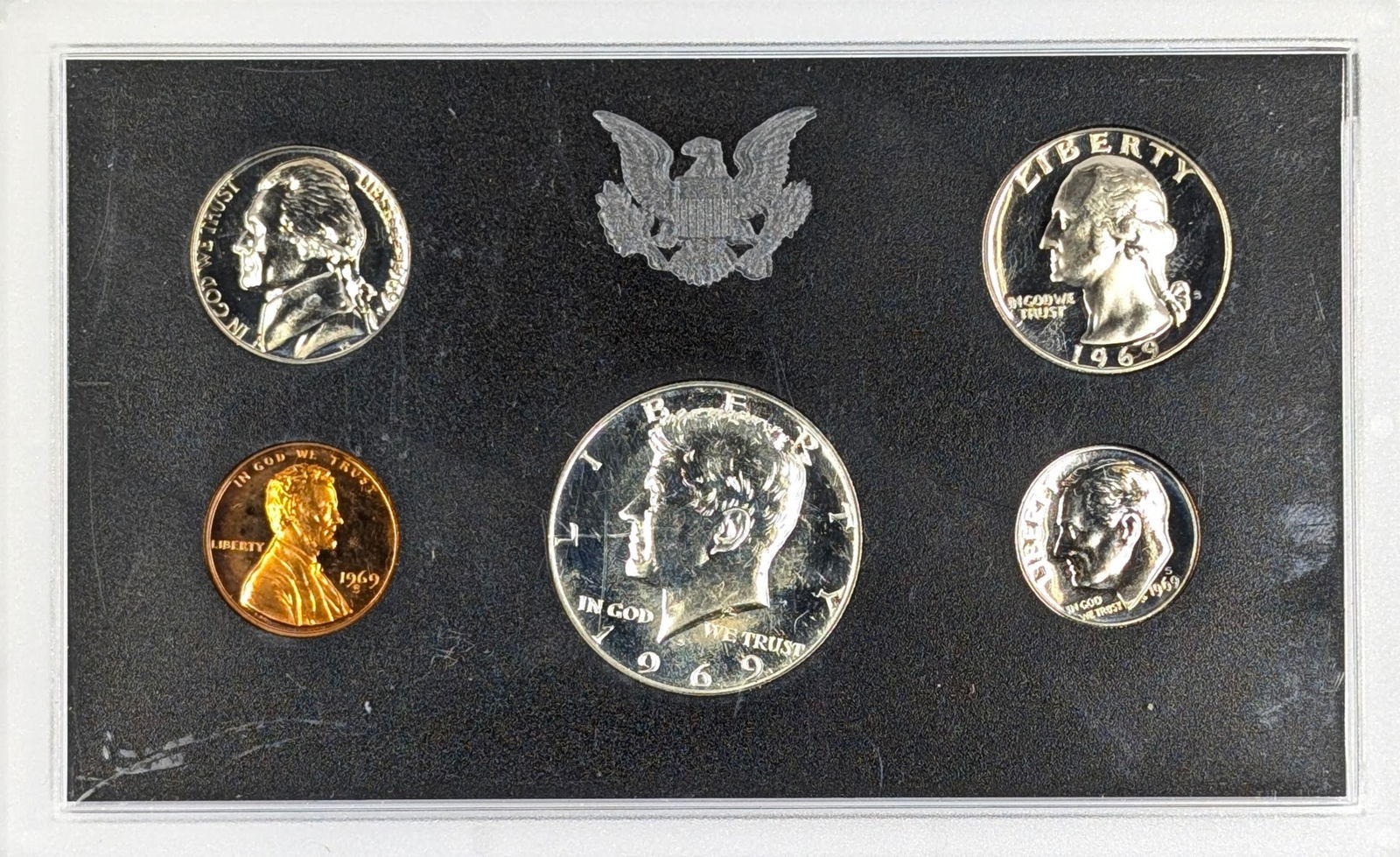 1969 US Mint Proof Set w/ Silver JFK Half (1 of 2)