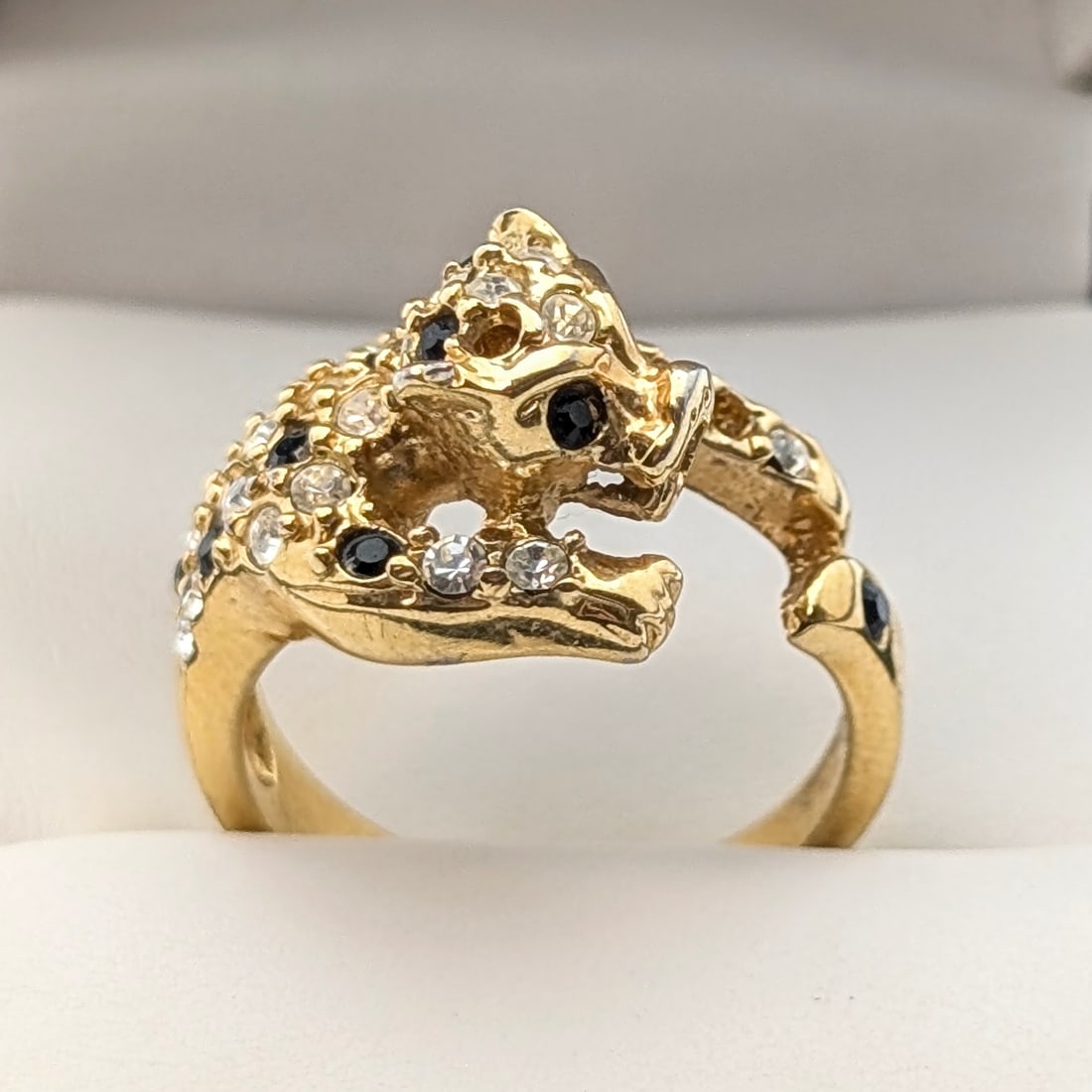Sterling Silver Gold Toned Leopard Ring (1 of 7)