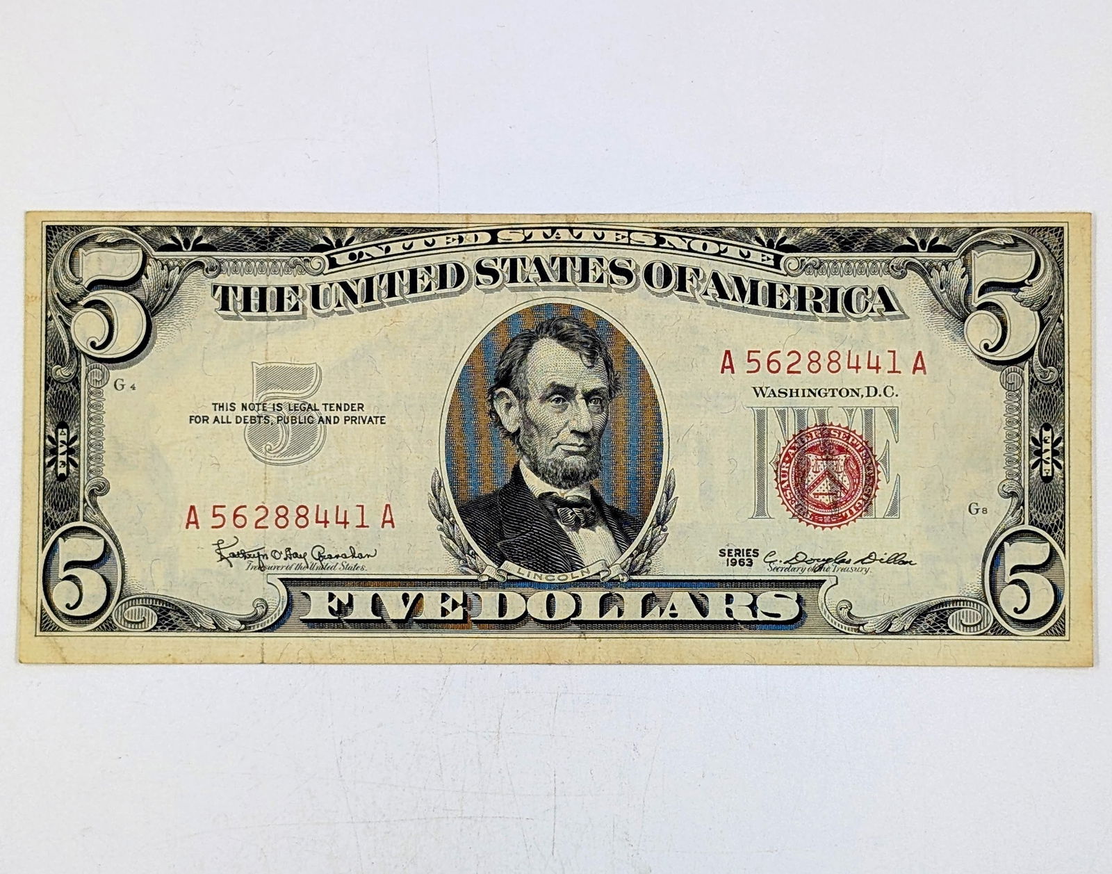 1963 $5 Note - Red Seal (1 of 2)