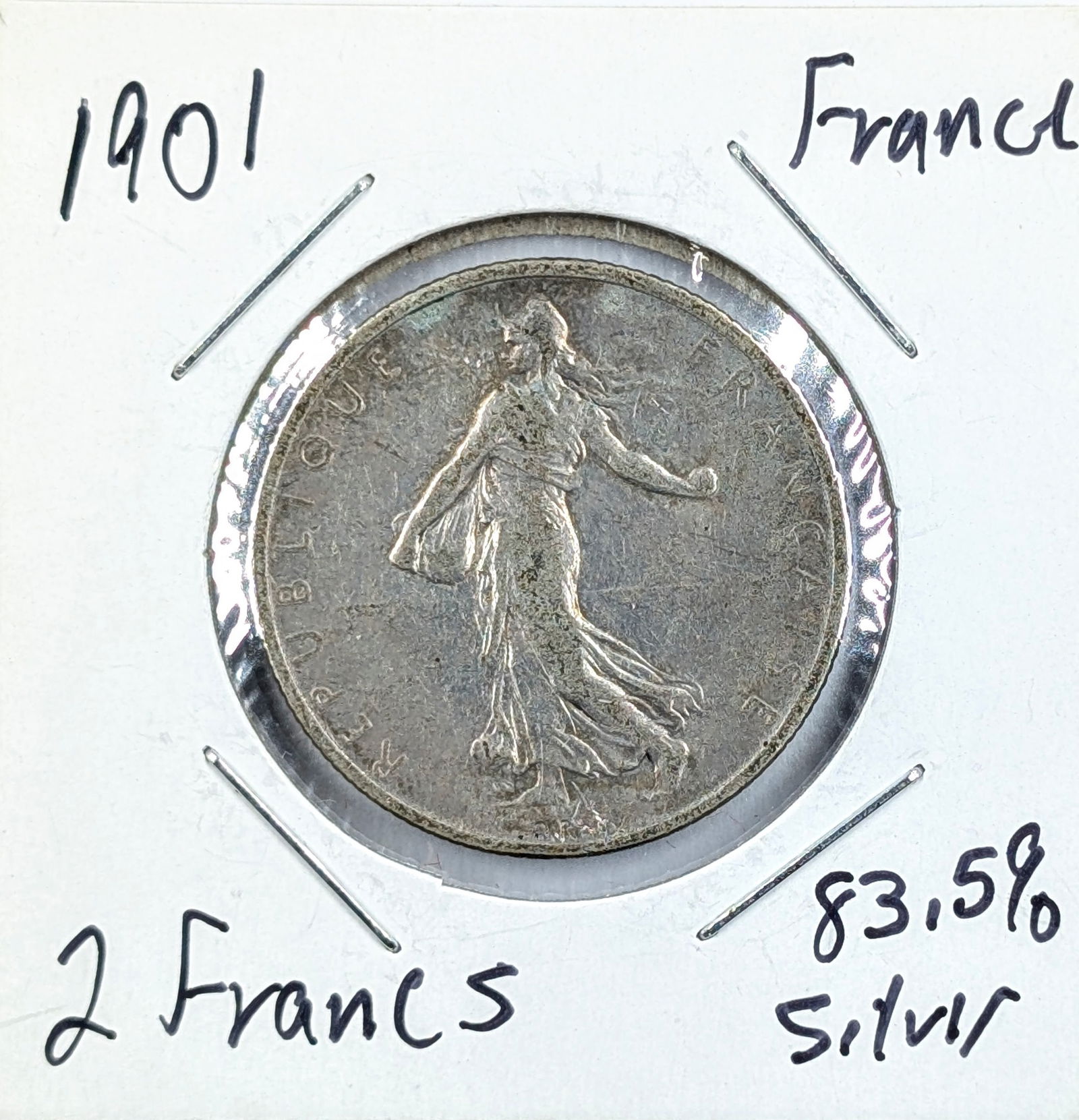 1901 Silver 2 Francs (1 of 2)