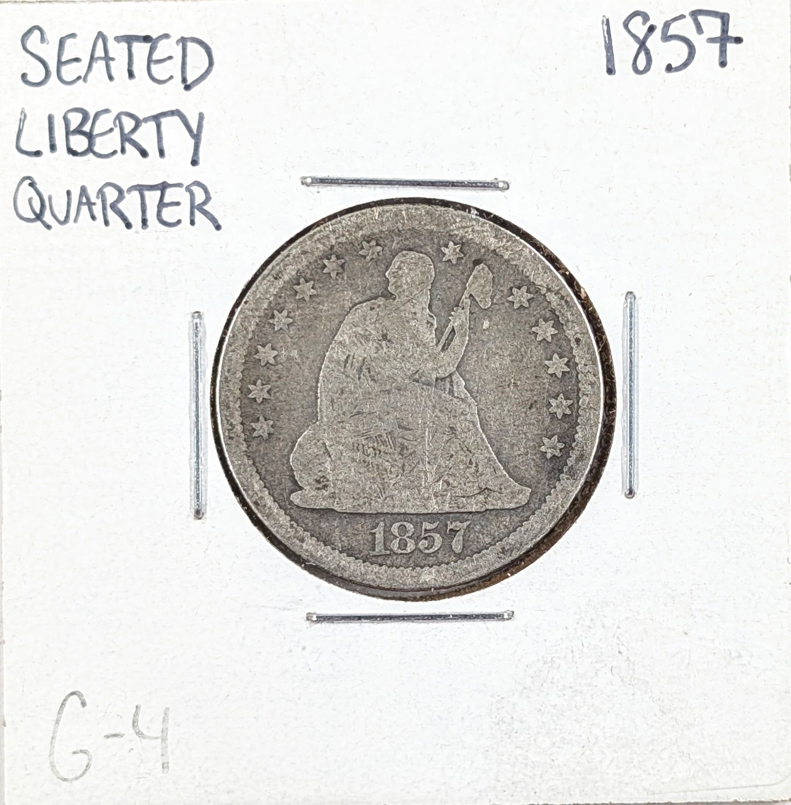 1857 Silver Liberty Seated Quarter (1 of 2)
