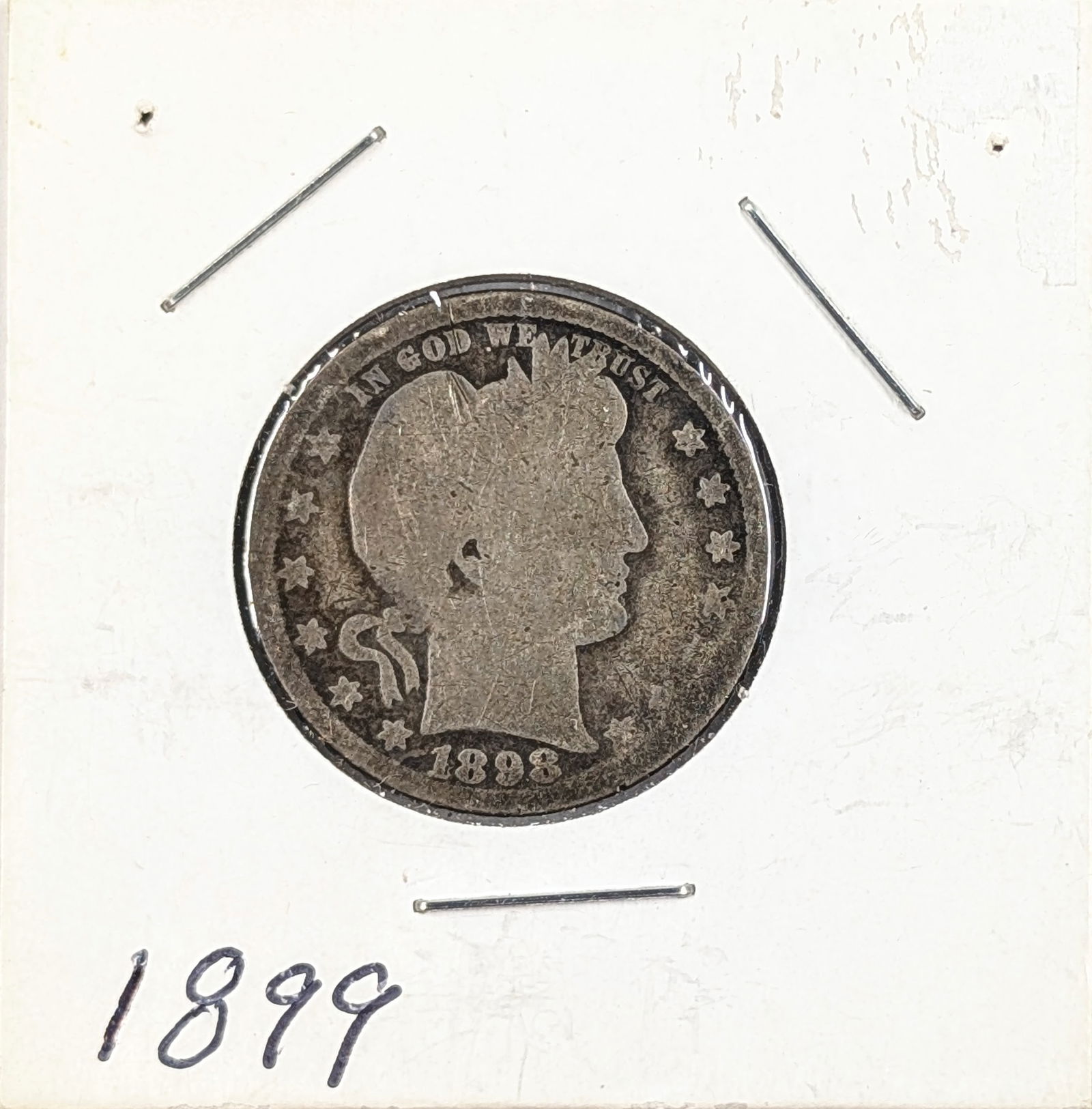 1898 Silver Barber Quarter (1 of 2)