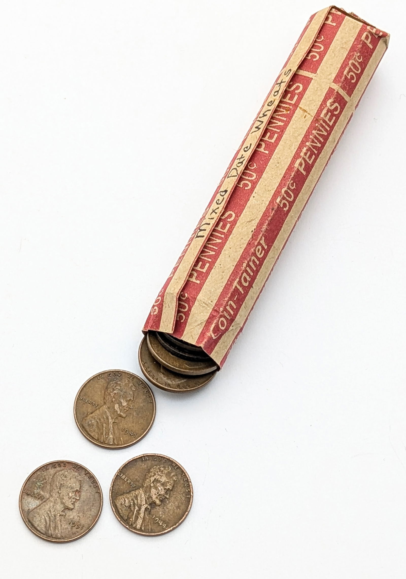 Roll of 50 Wheat Cents- Mixed Dates (1 of 3)